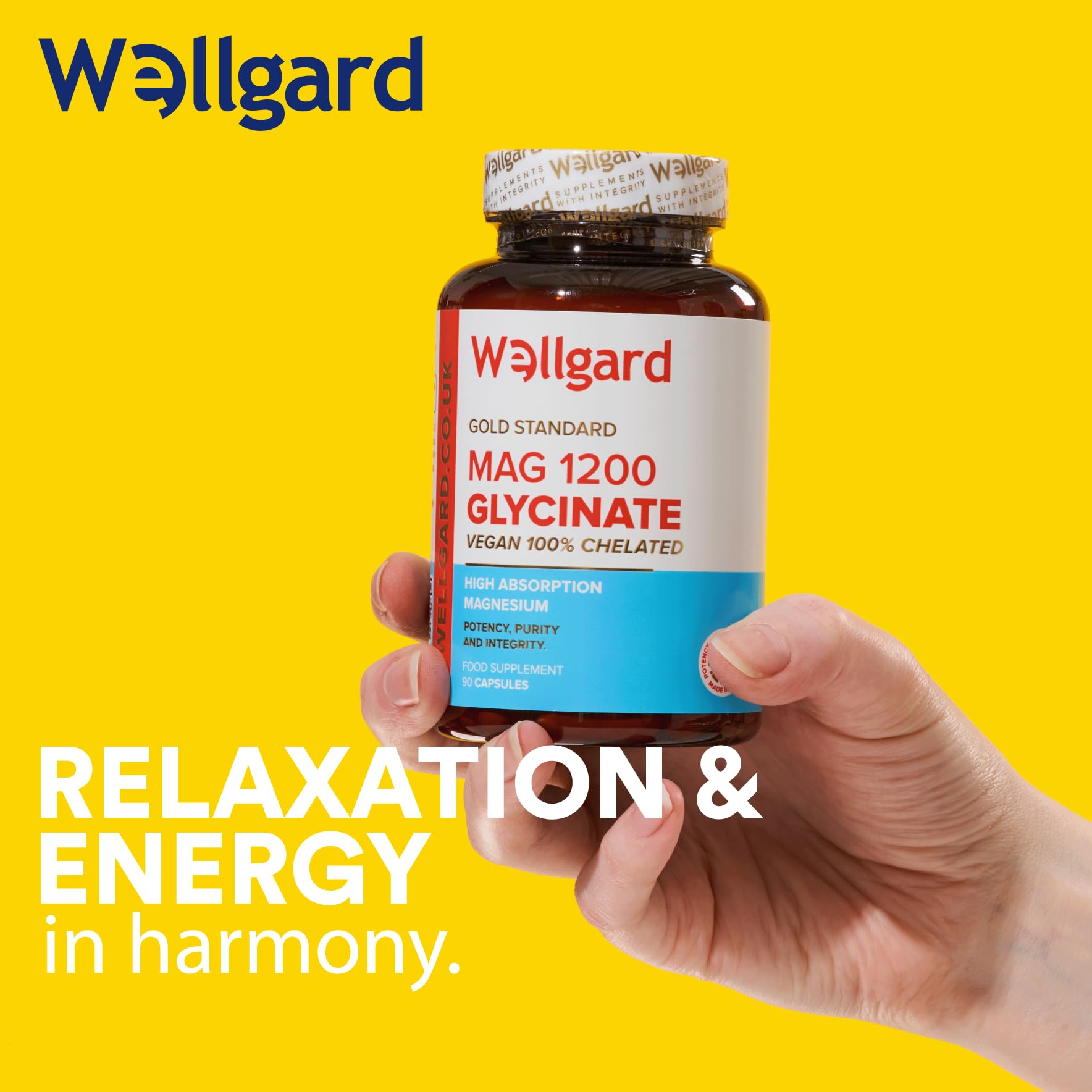 Wellgard Magnesium Glycinate, Mag 1200, High Strength Magnesium Bisglycinate Wellgard Au supplements