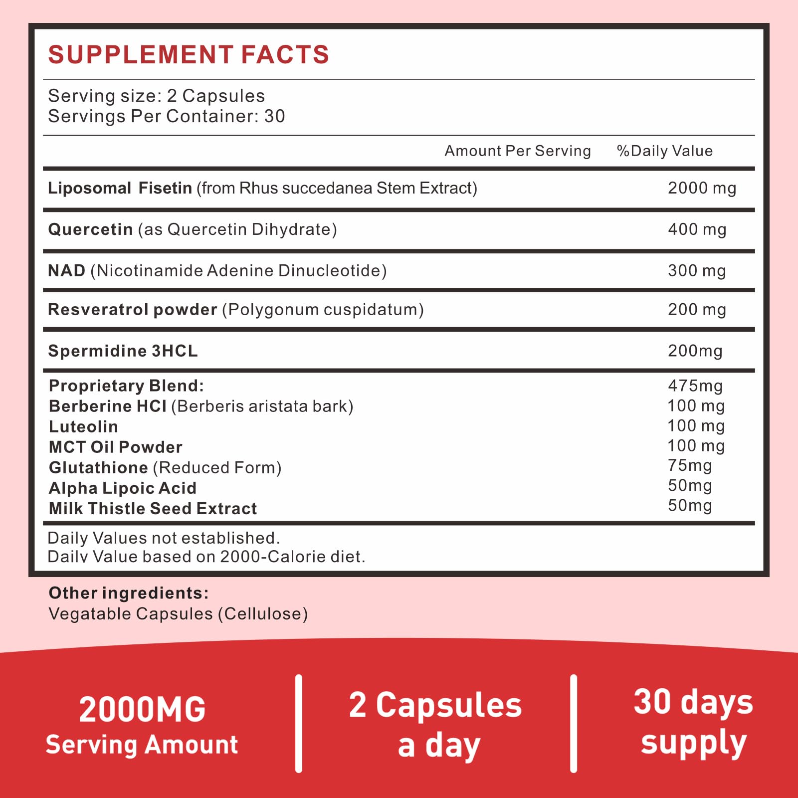 Uarcool Fisetin Supplement 2000mg for Healthy Aging and Longevity, Skin Health, Brain - Soy Free, Vegetarian - 60 Softgels Uarcool Au supplements