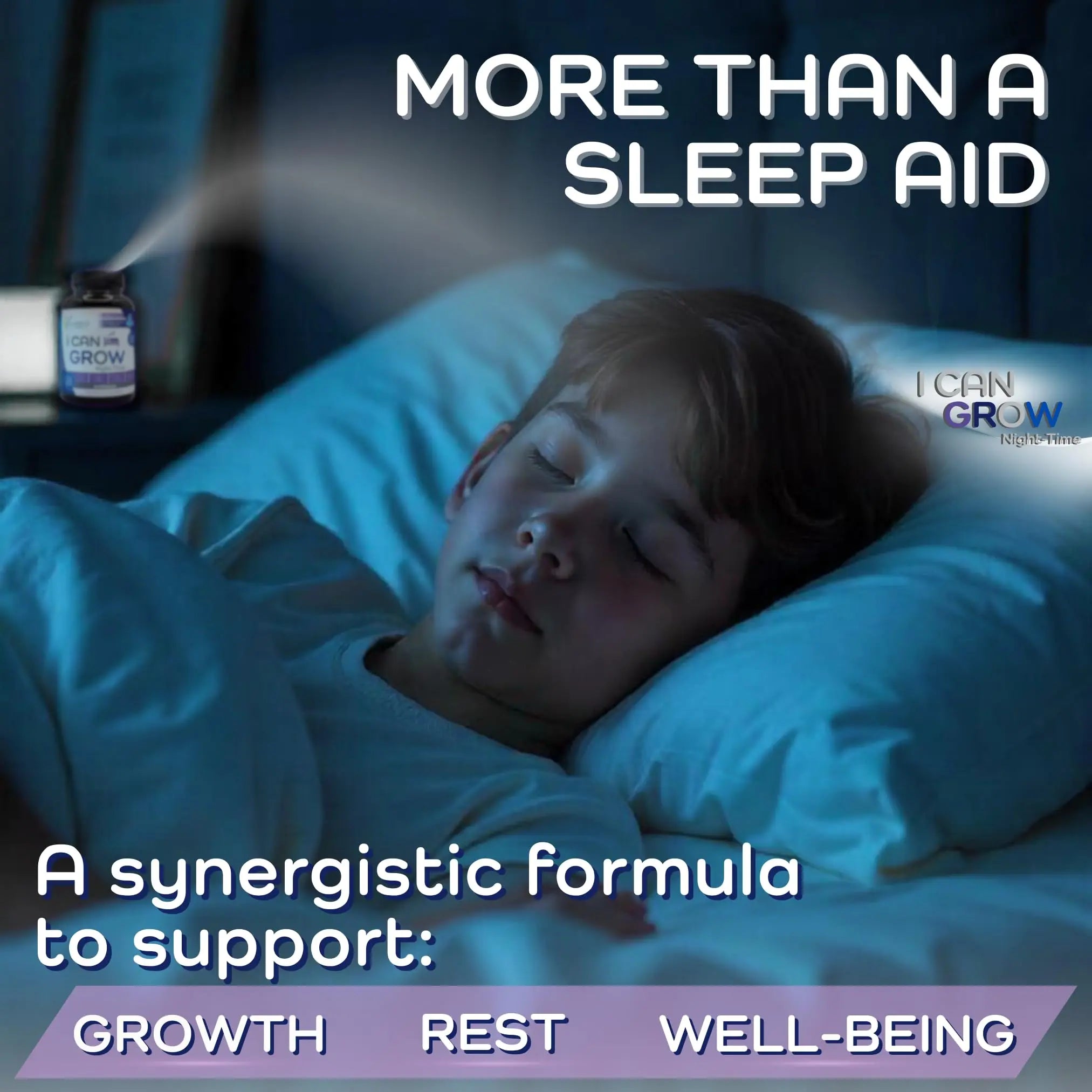 I Can Grow NightTime Kids Vitamins Multivitamin Sleep Aid | Magnesium for Kids with Magnesium Bisglycinate | Natural Calm & Recovery | Fawelo Au supplements