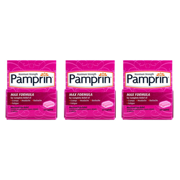 Pamprin Maximum Strength Formula, 24 Caplets (Pack of 3) Pamprin Au supplements