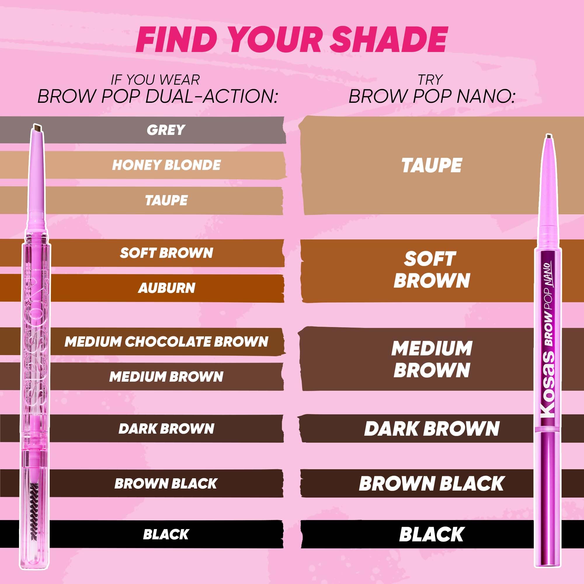 Kosas Brow Pop Nano Eyebrow Pencil – Ultra-Fine 1mm Micro Brow Pencil with Spoolie, Medium Brown Kosas Au supplements