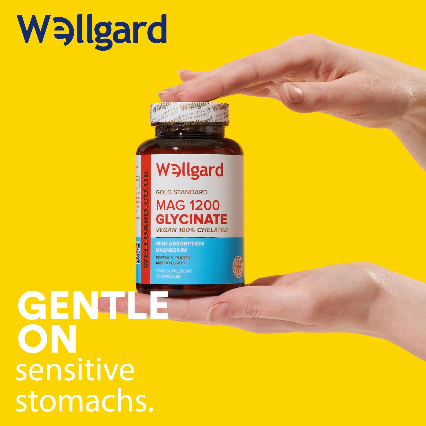 Wellgard Magnesium Glycinate, Mag 1200, High Strength Magnesium Bisglycinate Wellgard Au supplements