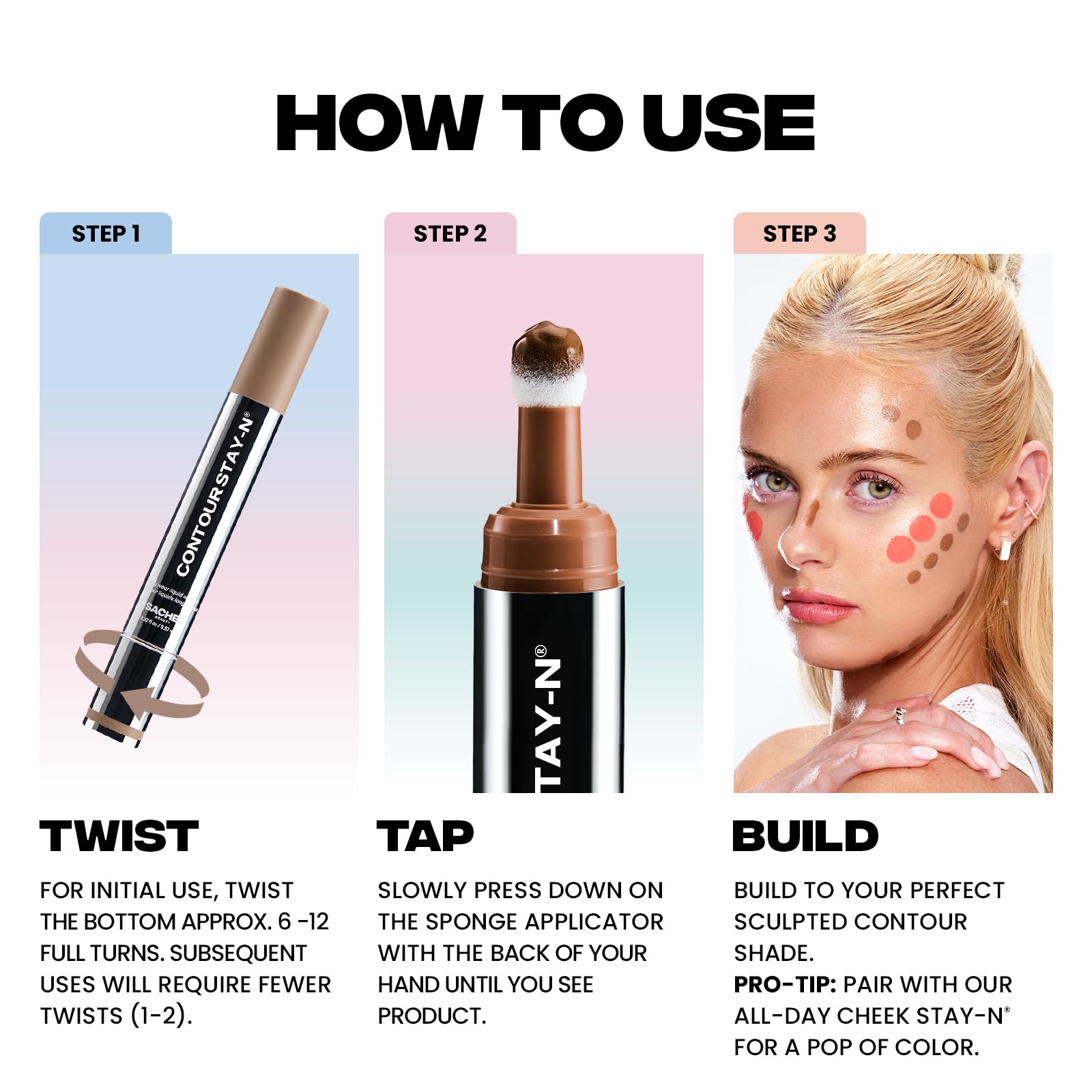 Sacheu Liquid Contour STAY-N Long Wear Cream Contour Makeup — Long Lasting, Blendable, & Lightweight Formula — Vegan & Cruelty-free, Giving Drama Sacheu Au supplements