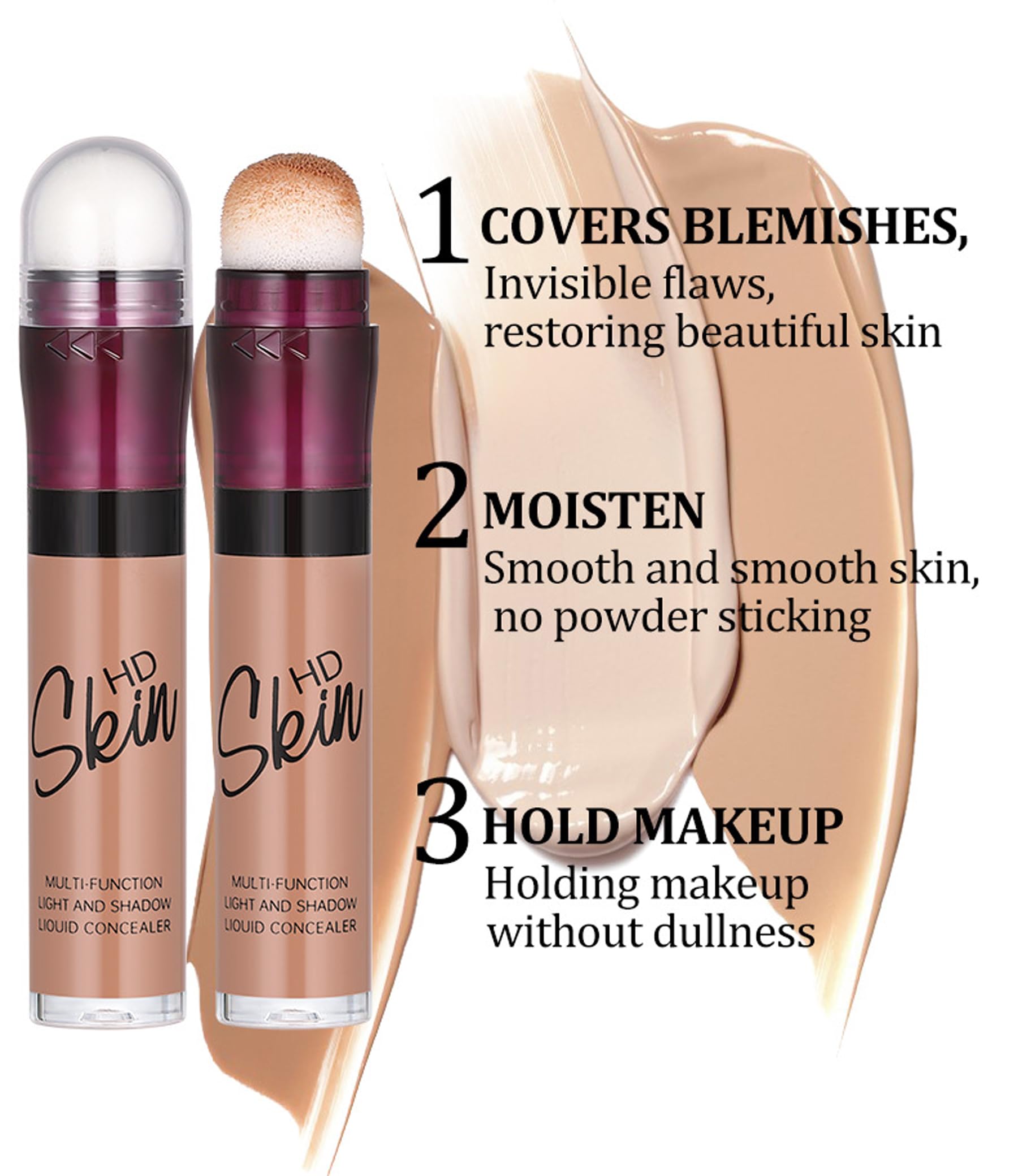 Concealer Stick Foundation Concealer Moisturizing Hydration Brightening Skin Tone Concealer Oil Control Waterproof With Applicator Cushion RHSEDD Au supplements