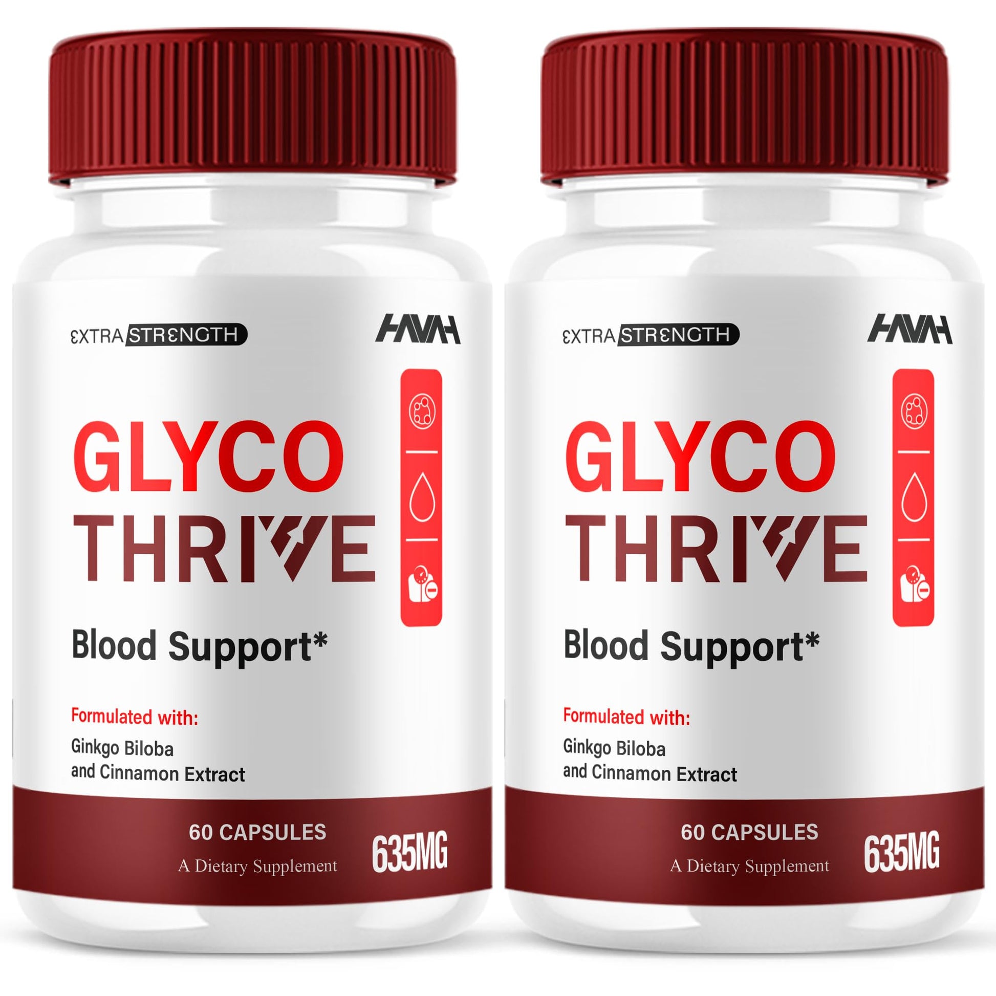(2 Pack) Glyco Thrive Blood Support GlycoThrive Maximum Strength Capsules, Glyco Thrive Advanced Daily Multivitamin Health and Wellness Supplement, GlycoThrive Health Support Pills (120 Capsules) Havah Au supplements