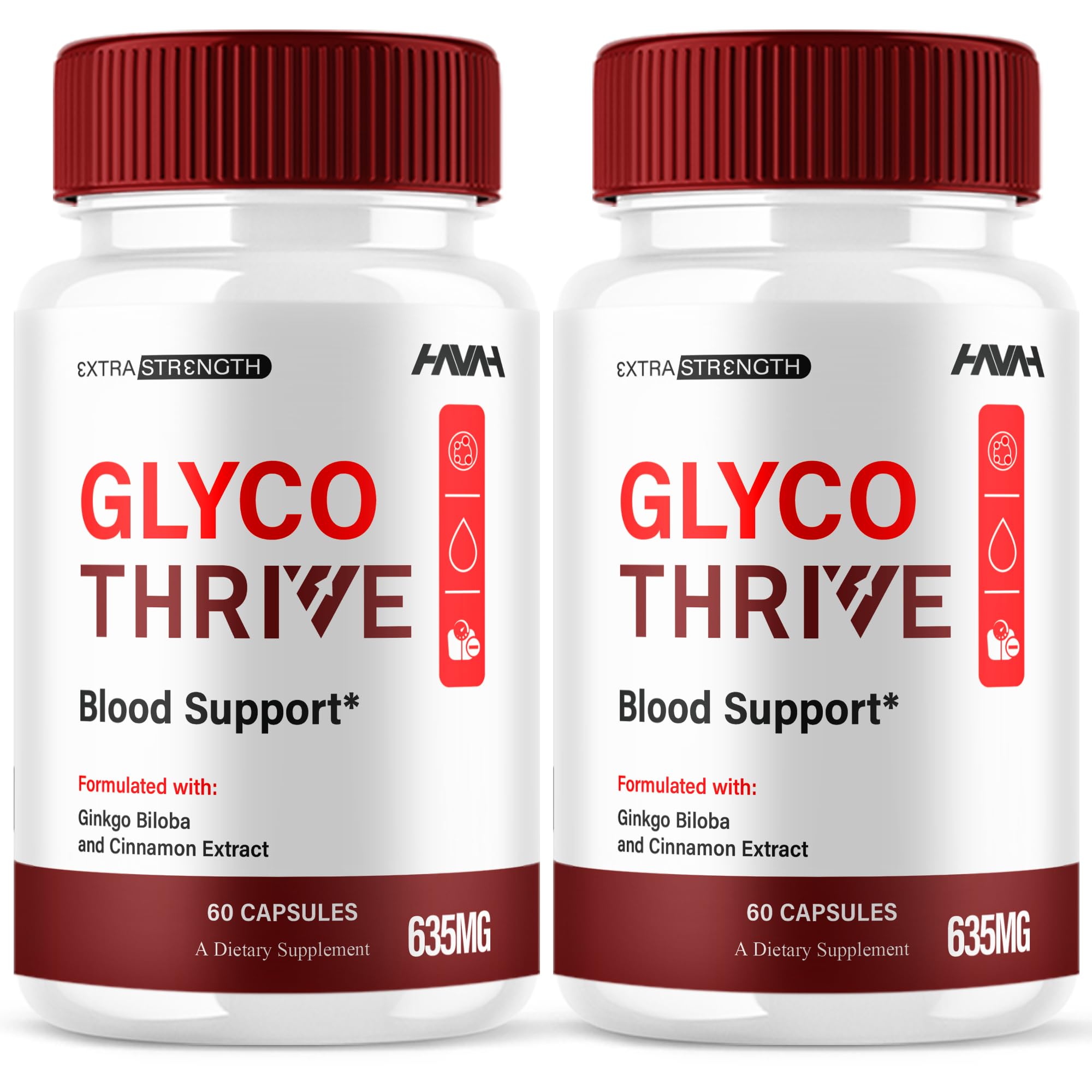 (2 Pack) Glyco Thrive Blood Support GlycoThrive Maximum Strength Capsules, Glyco Thrive Advanced Daily Multivitamin Health and Wellness Supplement, GlycoThrive Health Support Pills (120 Capsules) Havah Au supplements