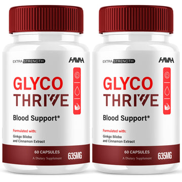 (2 Pack) Glyco Thrive Blood Support GlycoThrive Maximum Strength Capsules, Glyco Thrive Advanced Daily Multivitamin Health and Wellness Supplement, GlycoThrive Health Support Pills (120 Capsules) Havah Au supplements