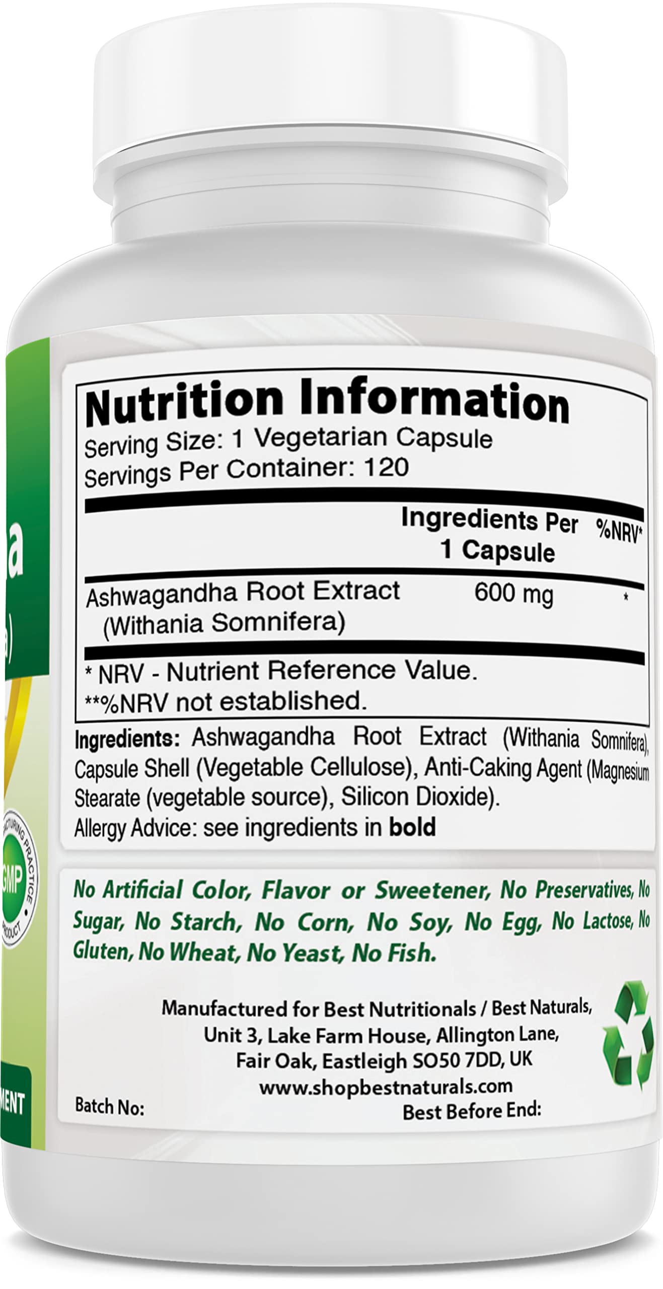 Best Naturals Ashwagandha Capsules for Relaxing Stress and Mood, 500 mg, 120 Count (Packaging may vary) Best Naturals Au supplements