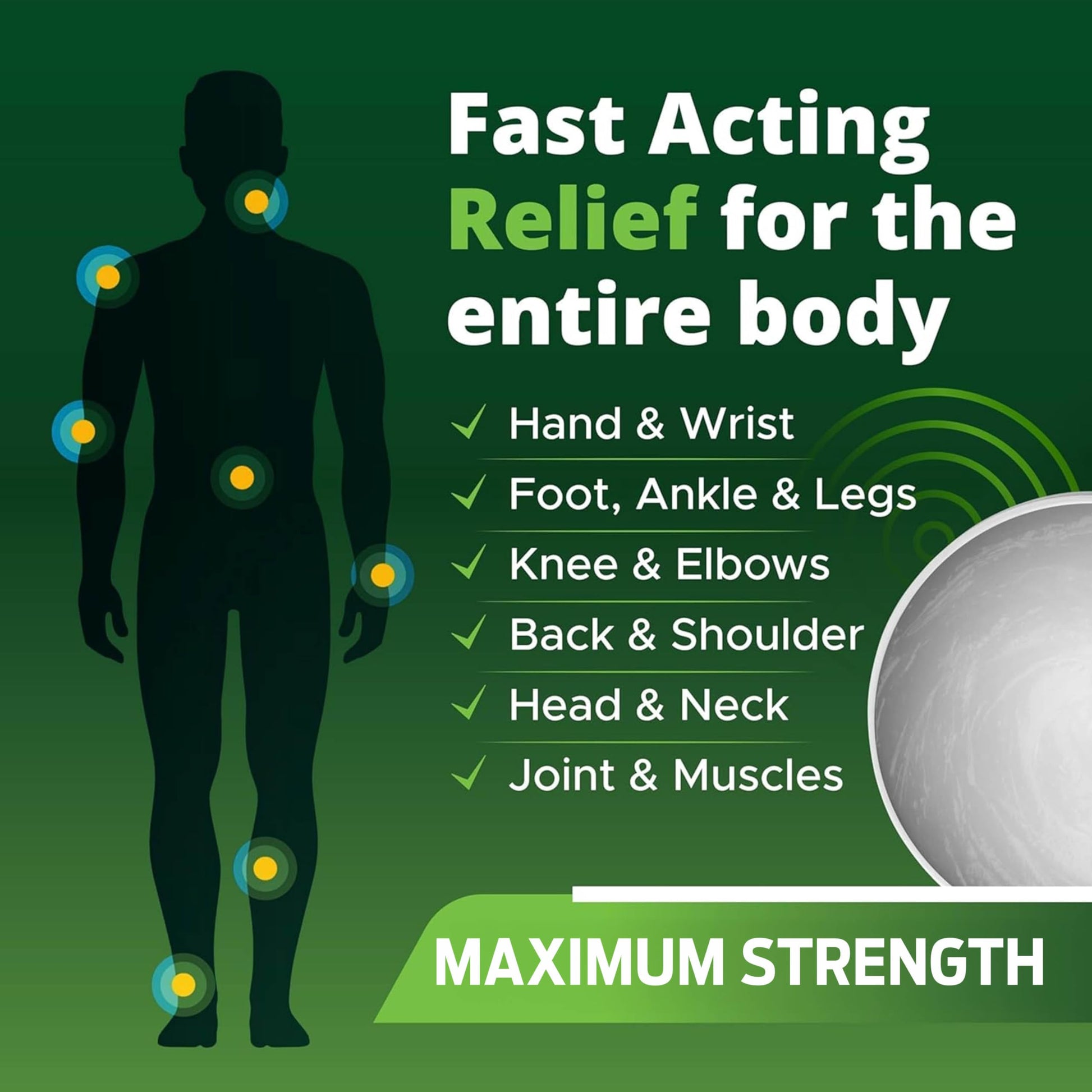 Owell Naturals Deep Penetrating Pain Relief Cream, Maximum Strength Formula for Joints & Muscles, Lower Back, Knees, Hands, Legs, Ankle – Fast Acting Comfort, 7 oz Owell Naturals Au supplements