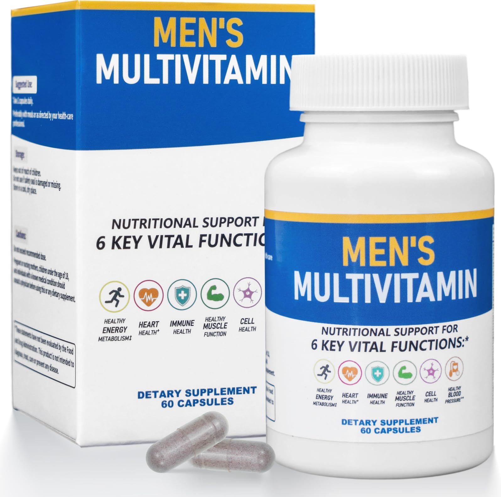 ssumiao Men's Multivitamins Contain 50+ Nutrients Including Vitamin D Daily, Supplement with Vitamin B12, Zinc, Magnesium, Men's Once Daily Multivitamin - 60 Tablets ssumiao Au supplements