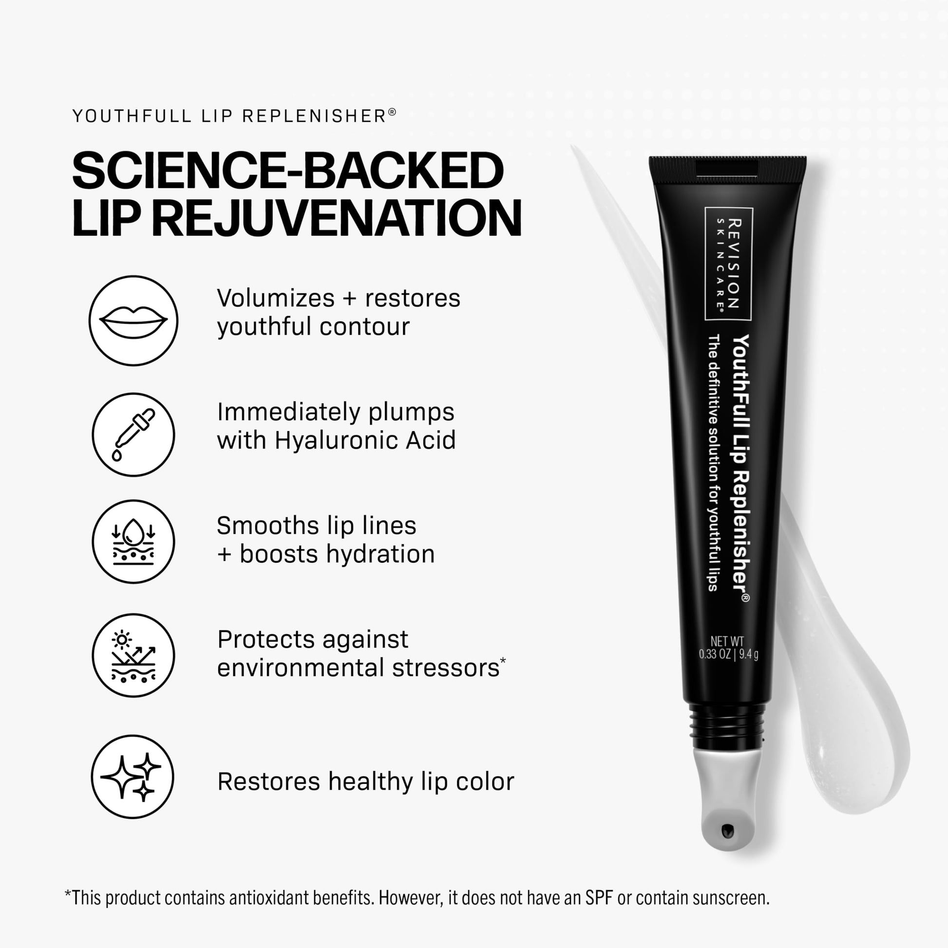 Revision Skincare YouthFull Lip Replenisher®, Moisturizing Lip Plumper with Hyaluronic Acid, Volumizing, Plumping and Anti Aging, 0.33 oz Revision Skincare Au supplements