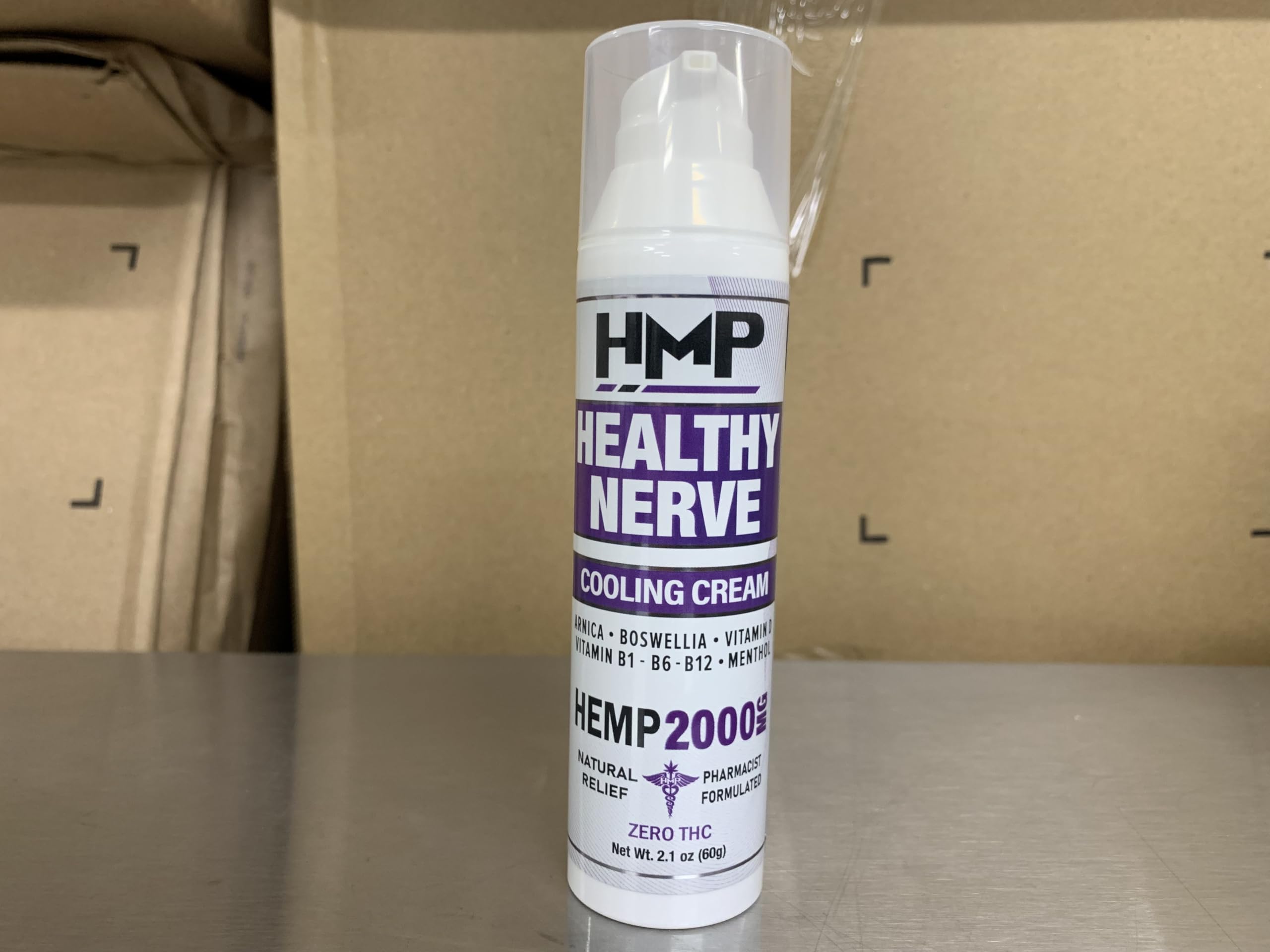 HMP BRANDS Neuropathy Cream Nerve Hemp Cream 2000mg Maximum Strength for Feet, Hands, Legs, Toes, Back. Natural Arnica, Vitamin D3 B1 B6 B12 w Menthol, Made in USA 2.1oz HMP BRANDS Au supplements