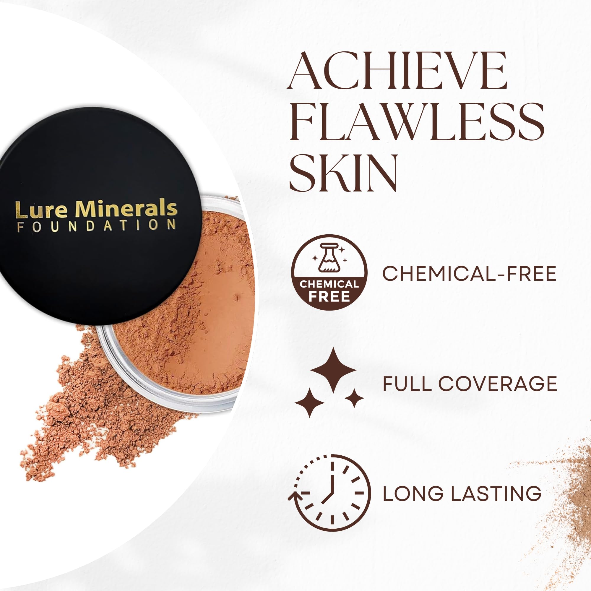 Lure Minerals Bronze warmth All over Face Bronzer (Compare to Bare Minerals) (Warmth) Large 1.oz Jar Pure Minerals Au supplements