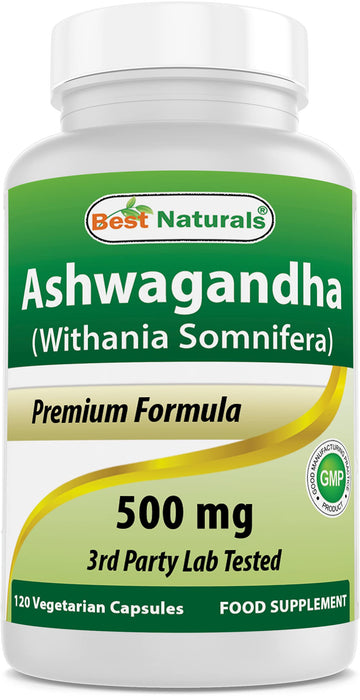 Best Naturals Ashwagandha Capsules for Relaxing Stress and Mood, 500 mg, 120 Count (Packaging may vary) Best Naturals Au supplements