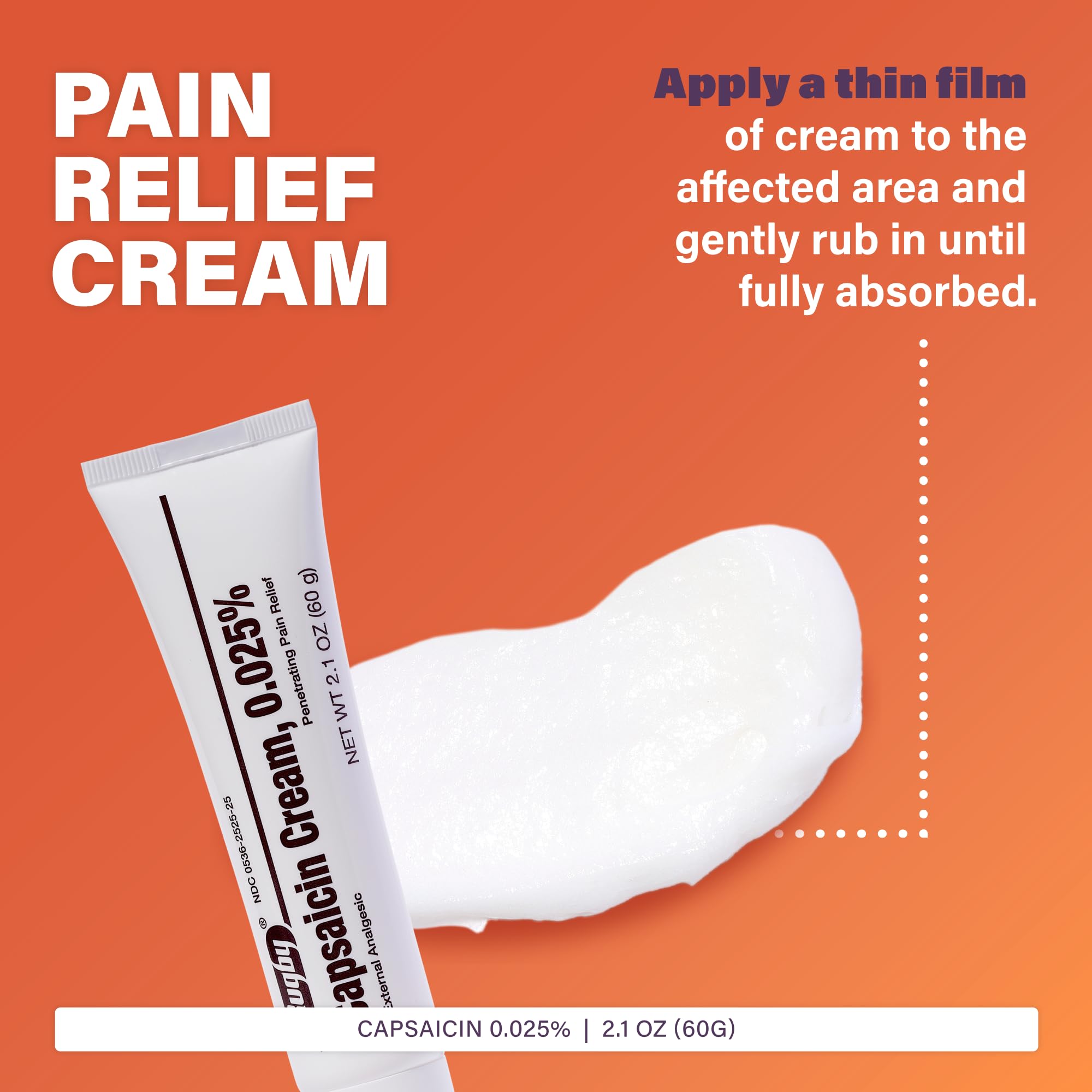 Rugby Capsaicin 0.025% Cream for Penetrating Pain Relief - 2.1 Oz (60g) (6 Pack) RUGBY LABORATORIES Au supplements
