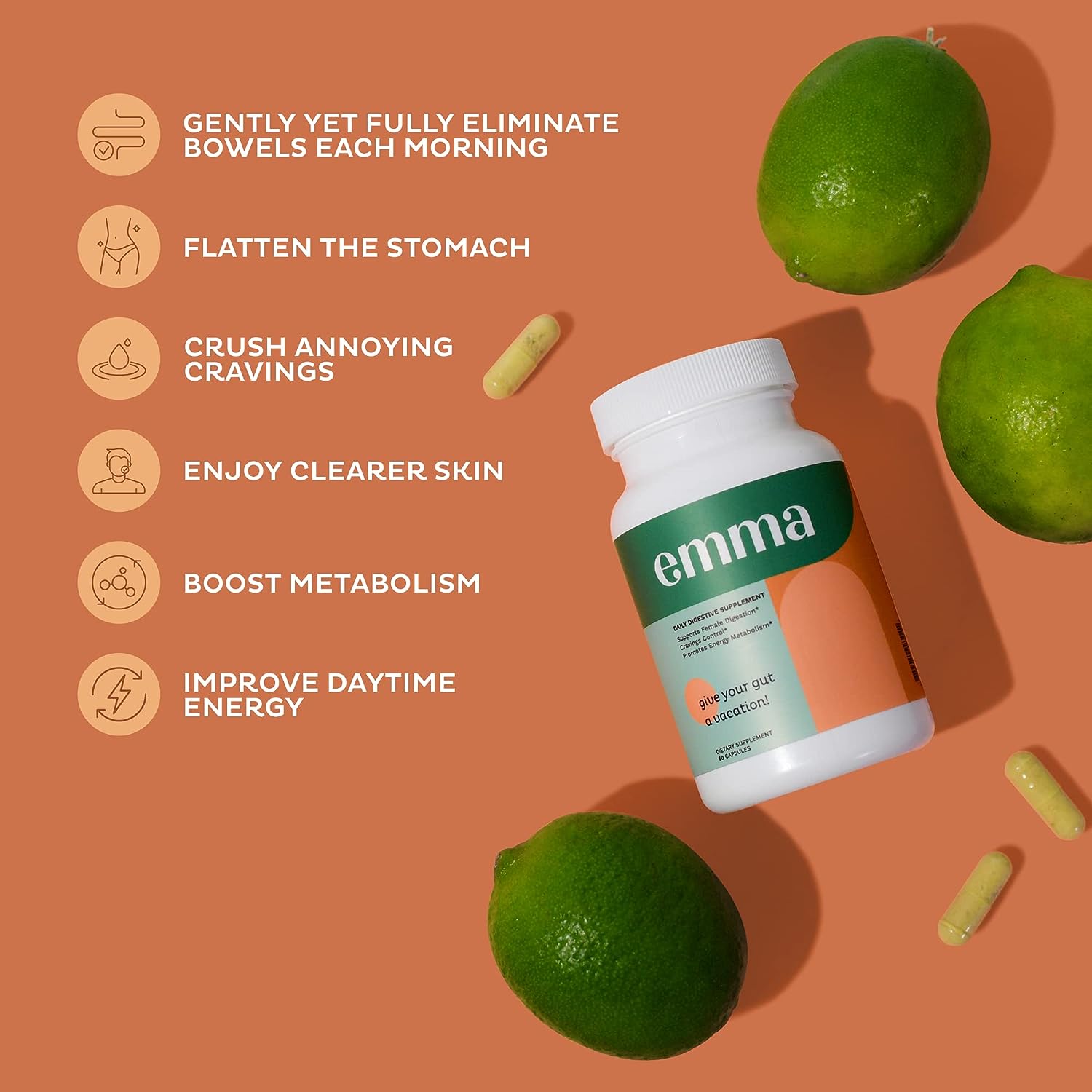 Emma Gut Health - Gas and Bloating Relief, Constipation, Leaky Gut Repair Emma Au supplements