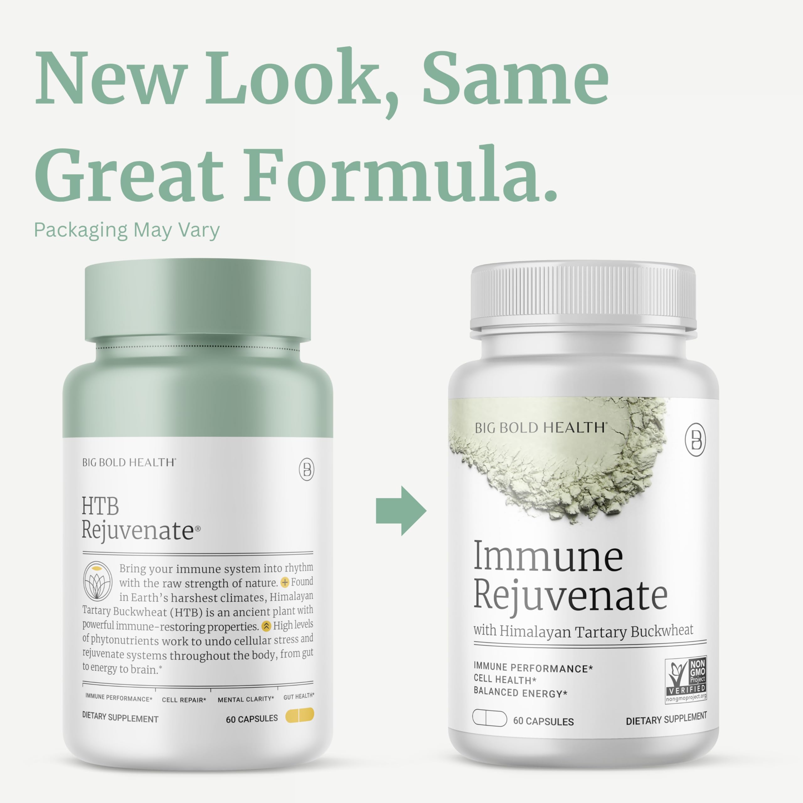BIG BOLD HEALTH HTB Immune Rejuvenate - Polyphenols Supplement for Immune Support with Himalayan Tartary Buckwheat - Gluten Free, Dairy Free, Non-GMO Formula - 60 Vegetarian Capsules BIG BOLD HEALTH Au supplements