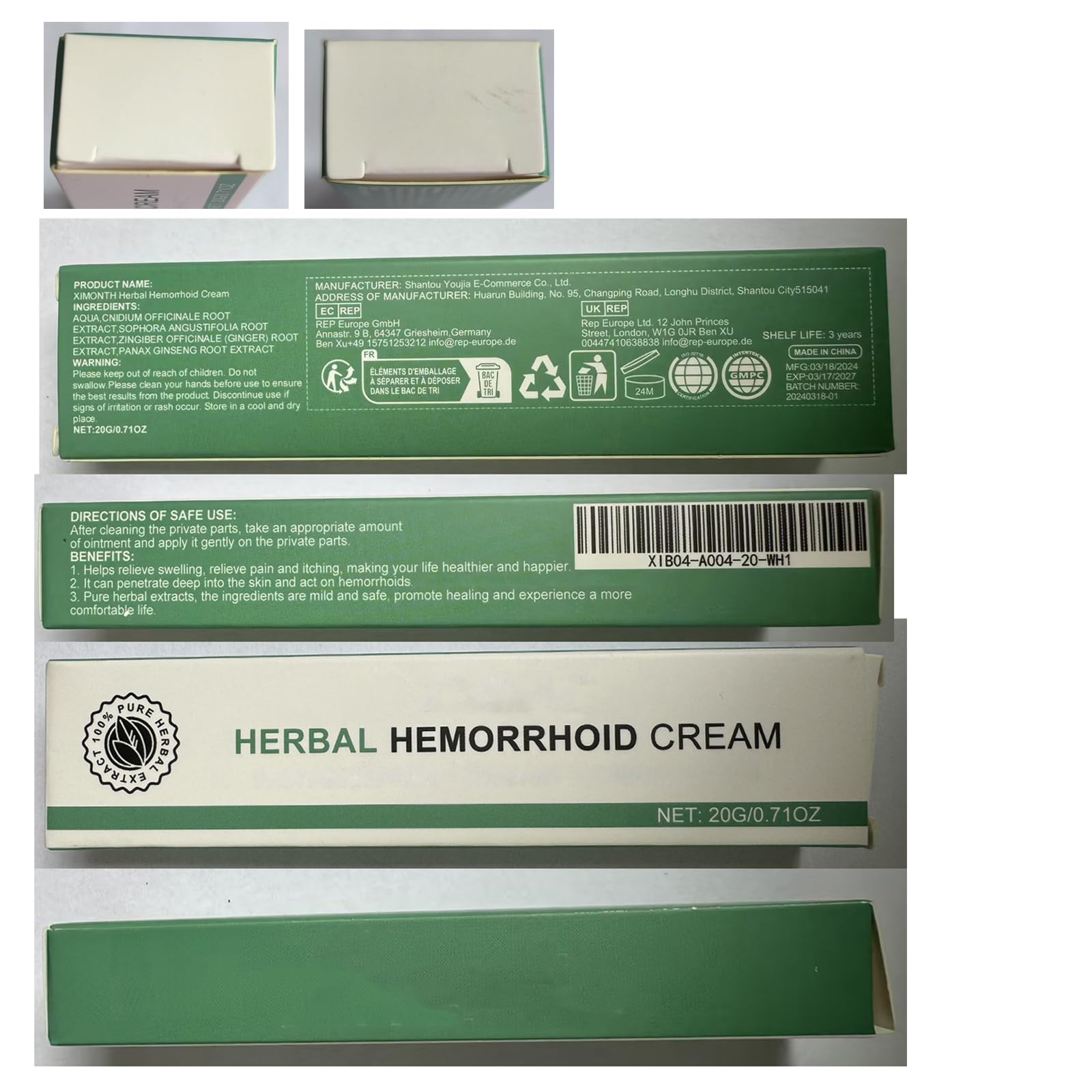 BITYEYE Herbal Hemorrhoids Cream,Hemorrhoid Cream,for Men and Women (1PCS) BITYEYE Au supplements