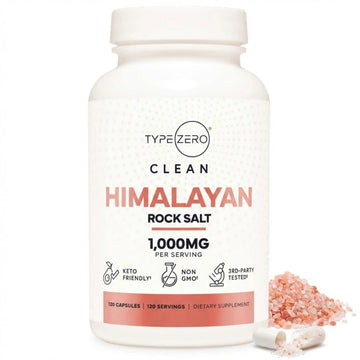 Type Zero Himalayan Rock Salt Capsules (120 Capsules) (1000mg per Serving) Type Zero Au supplements