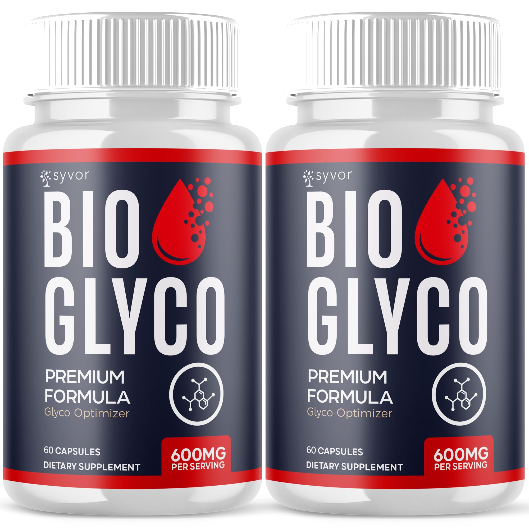 (2 Pack) Bio Glyco Capsules, Official BioGlyco Blood Health Support Pills with All Natural Ingredients, Advanced Blood Optimizer with Maximum Strength Premium Vitamins for Women & Men (120 Capsules) Syvor Au supplements