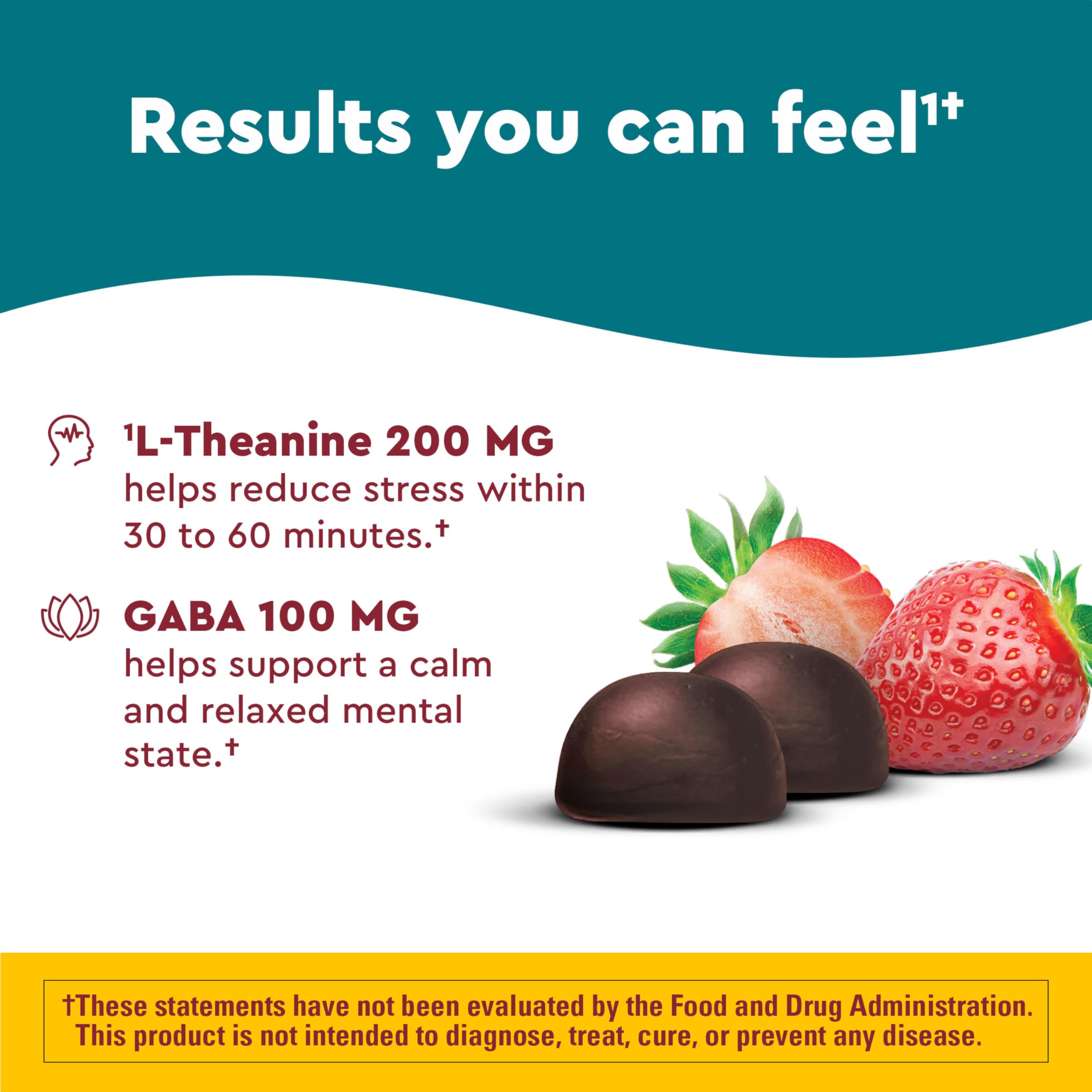 Nature Made Wellblends Stress Relief Gummies, L theanine 200mg to Help Reduce Stress, with GABA 100mg, Same Day Stress Support, 40 Strawberry Flavor Gummies Nature Made Au supplements