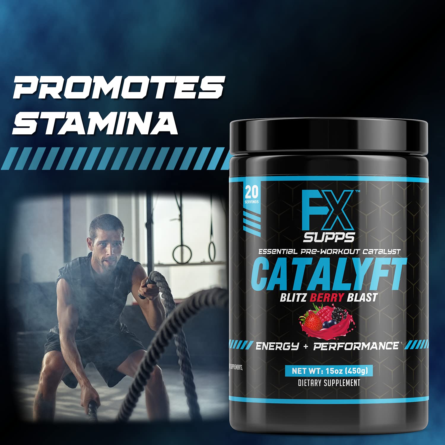 FX Supps Catalyft Pre-Workout PowderDrink for Men and Women Blitz Berry Blast Dietary FXSUPPS Au supplements