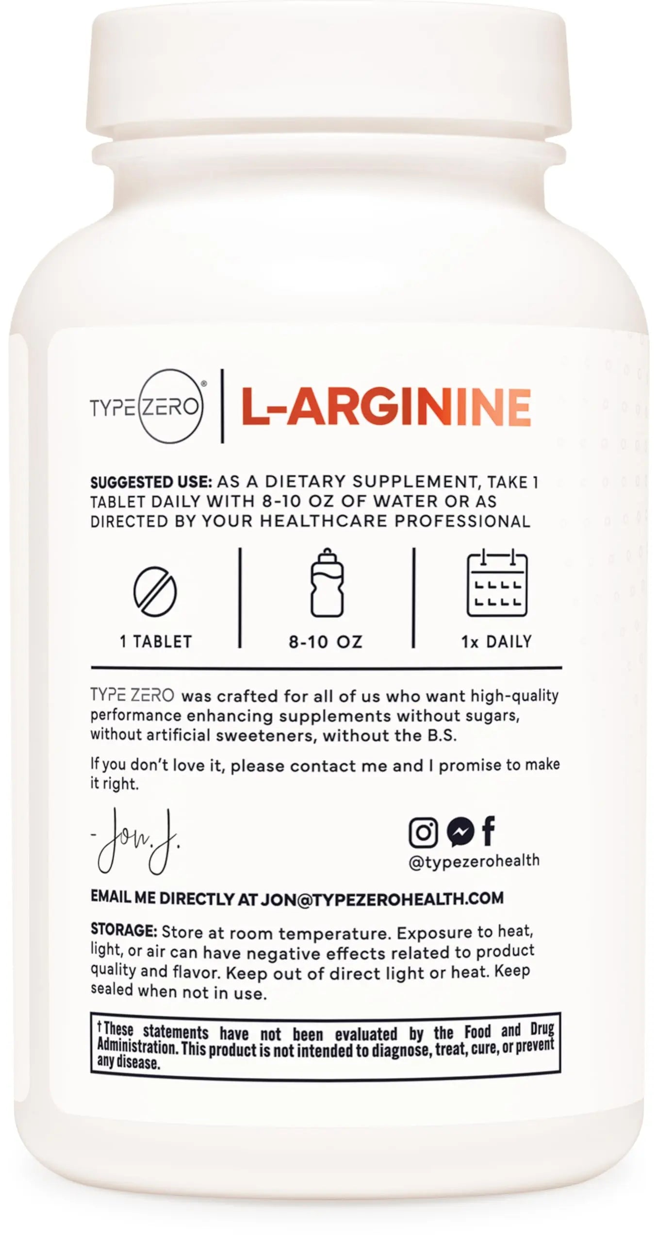 Type Zero L-Arginine 90 Tablets 1,000 mg per Serving - Non-GMO Type Zero Au supplements