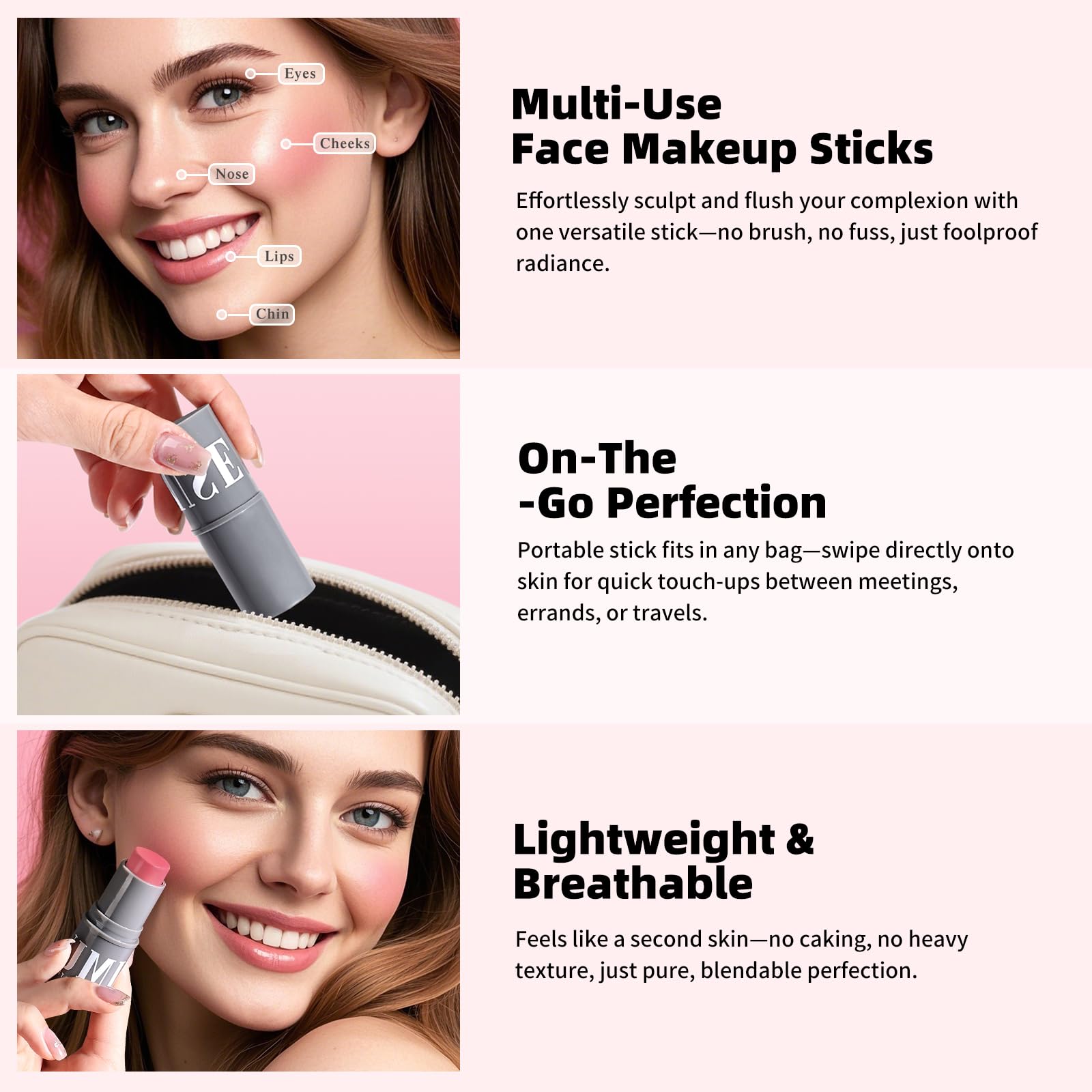 KIMUSE Cream Contour Stick Duo, Cream Blush Stick, Bronzer Shaping Stick, Creamy, Highly Pigmented, Long Lasting, Vegan Face Make Up Sticks KIMUSE Au supplements