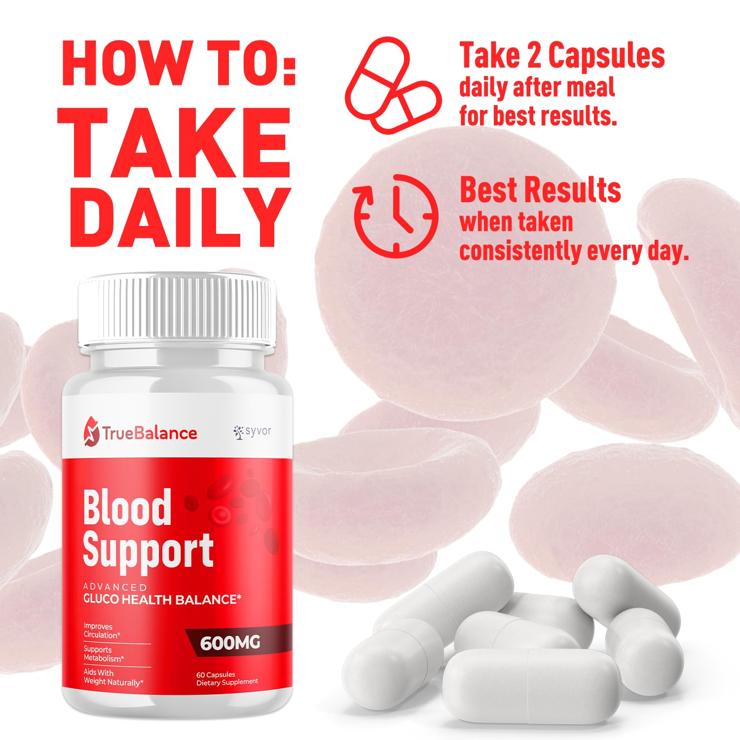(2 Pack) True Balance Capsules, Official TrueBalance Glycogen Support Pills with All Natural Ingredients, Advanced Formula Support Supplement with Max Strength Vitamins for Women & Men (120 Capsules) Syvor Au supplements