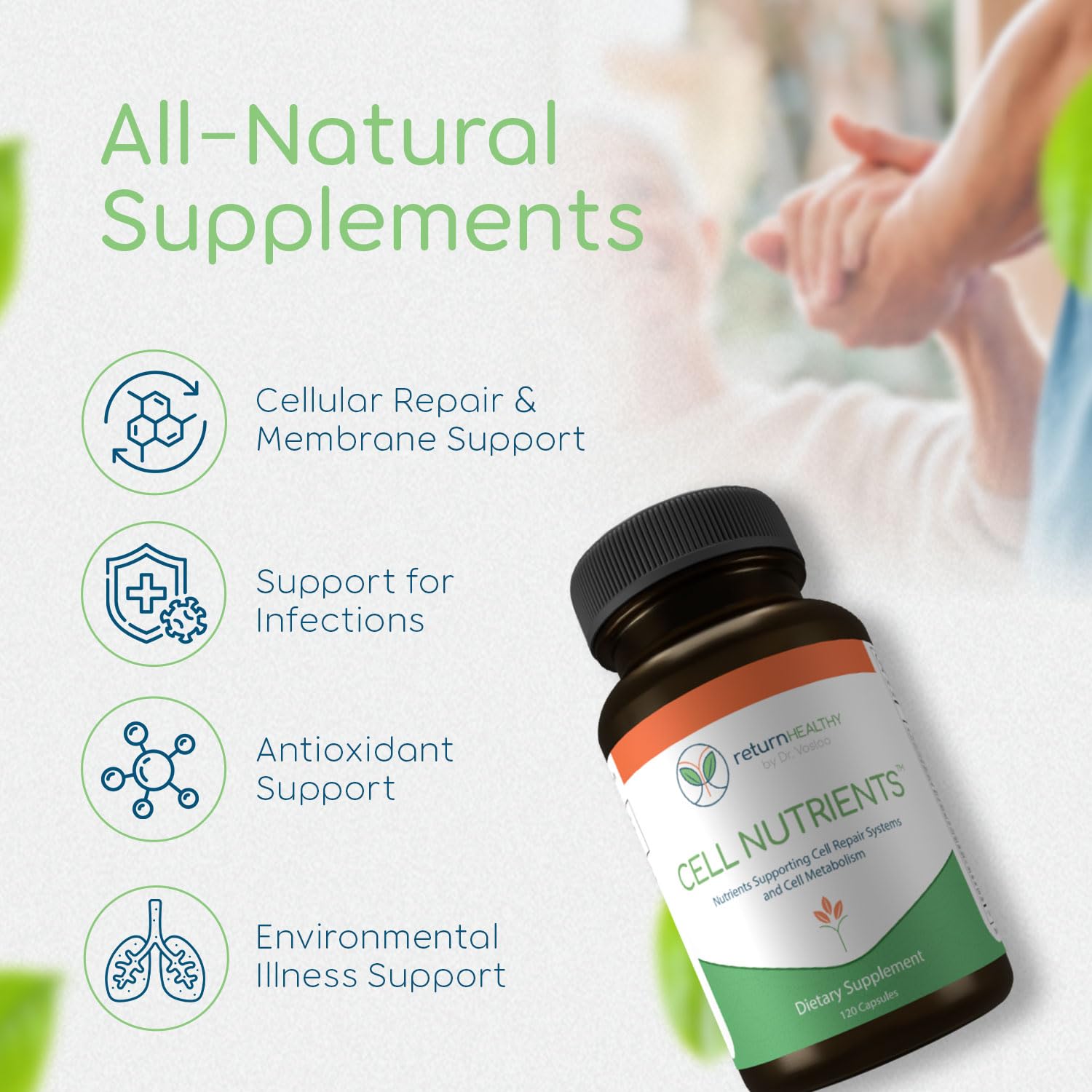 Return Healthy Cell Nutrients | Promotes Cell and Membrane Repair & Cell Metabolism | Helps Fight Tick-Borne Infections & More | Mitochondrial Supplements | Non-GMO, Vegan, 120 caps Return Healthy Au supplements