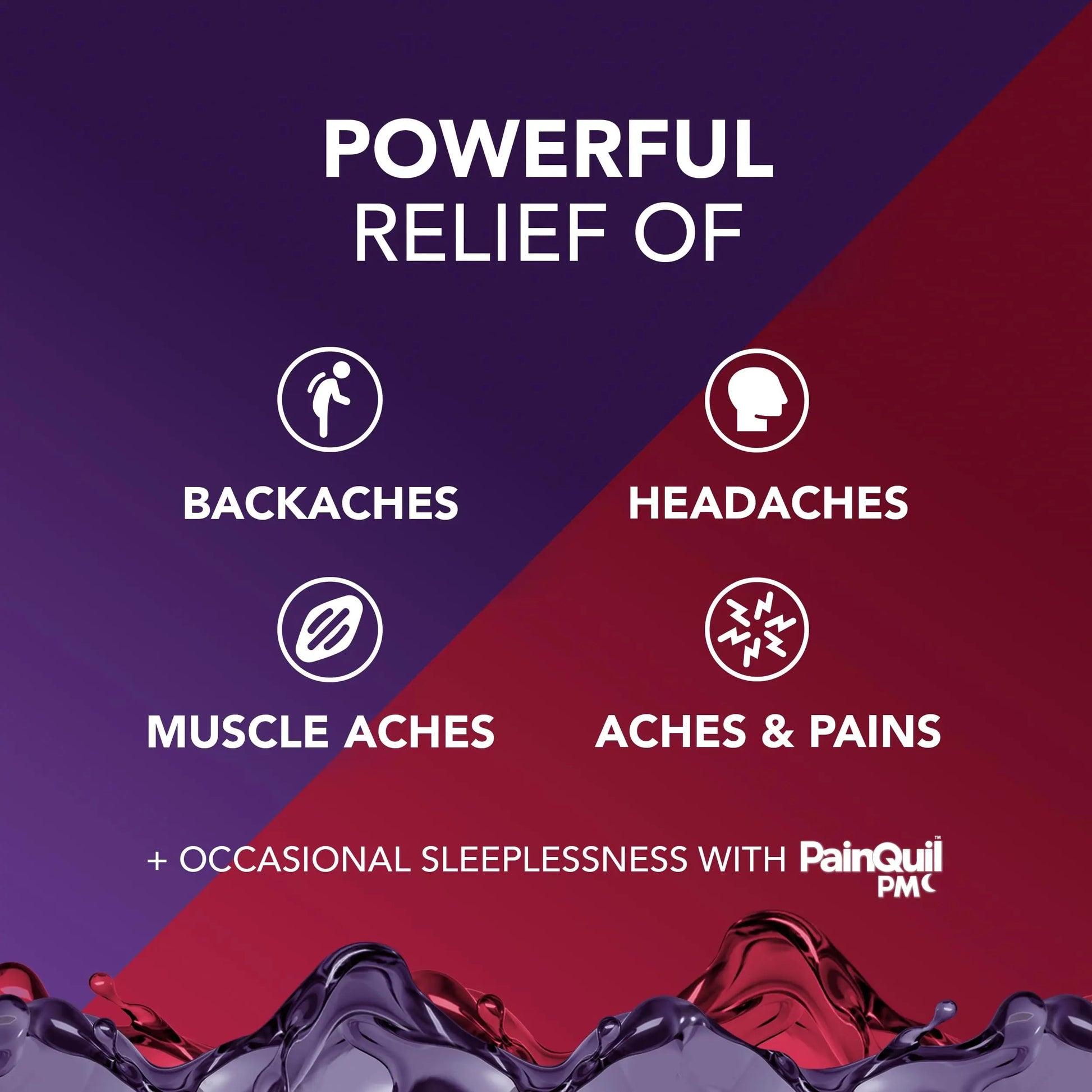 Vicks PainQuil & PainQuil PM Pain Relief Liquid, 1000mg Acetaminophen, 2x12 oz Vicks Au supplements