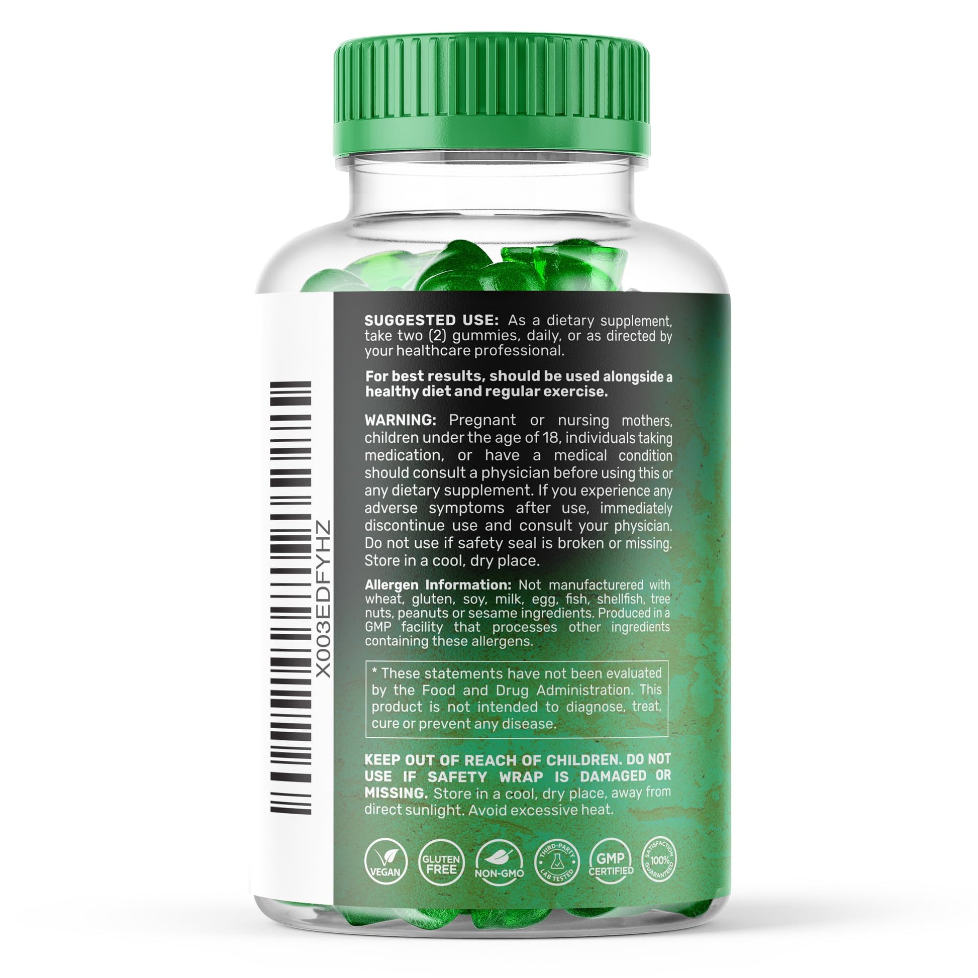 WELLNESS LABSRX Sea Moss Gummies, 3200mg Irish Sea Moss Mixed Berry Flavor with Maximum Potency Bladderwrack and Burdock Root - Supports Skin, Energy and Immunity - 90 Count WELLNESS LABSRX Au supplements