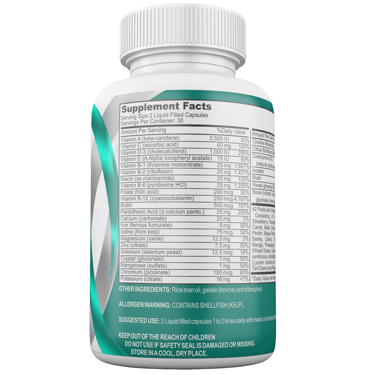 Gastric Bypass Vitamins with Iron Plus 42 Super Fruits & Vegetables for Post Bariatric Surgery Must Haves, Quick-Dissolve Gel Caps Universal Body Labs Au supplements