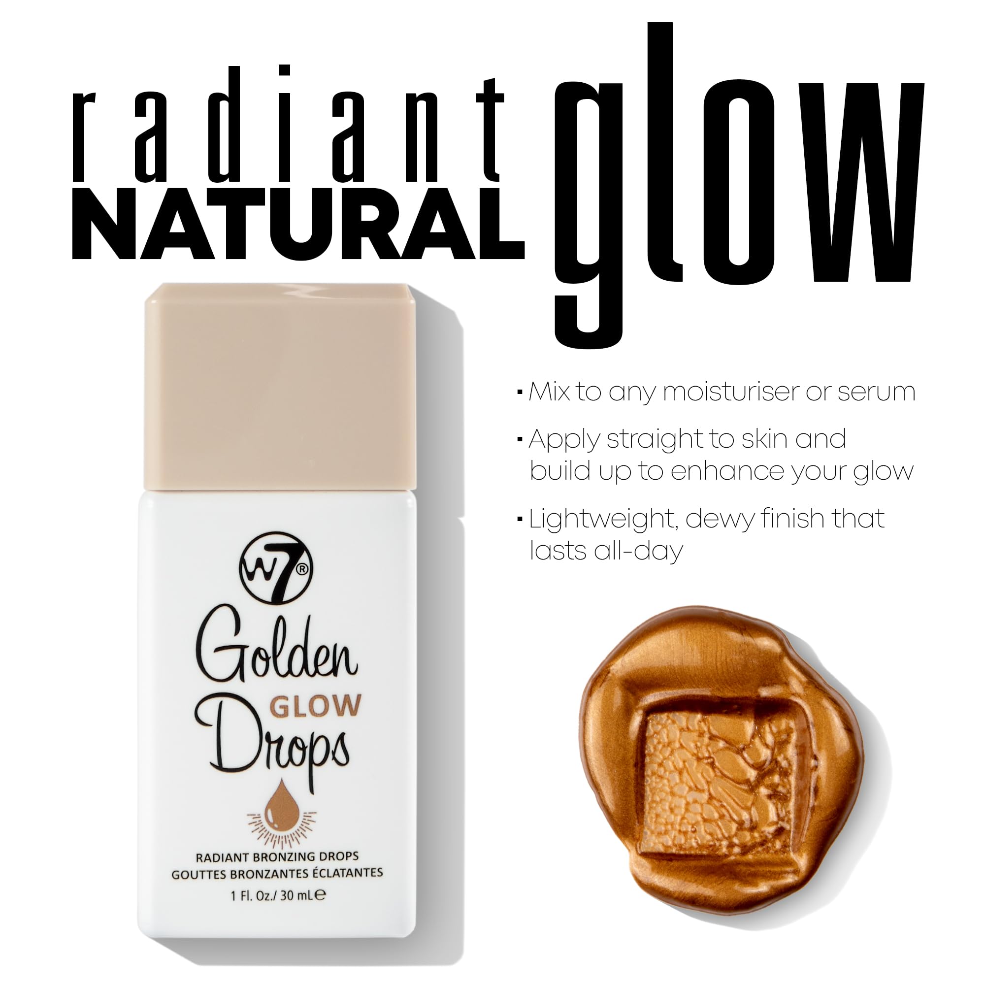 W7 Golden Glow Drops - Liquid Bronzing Drops For Flawless Skin & A Radiant Finish W7 Au supplements