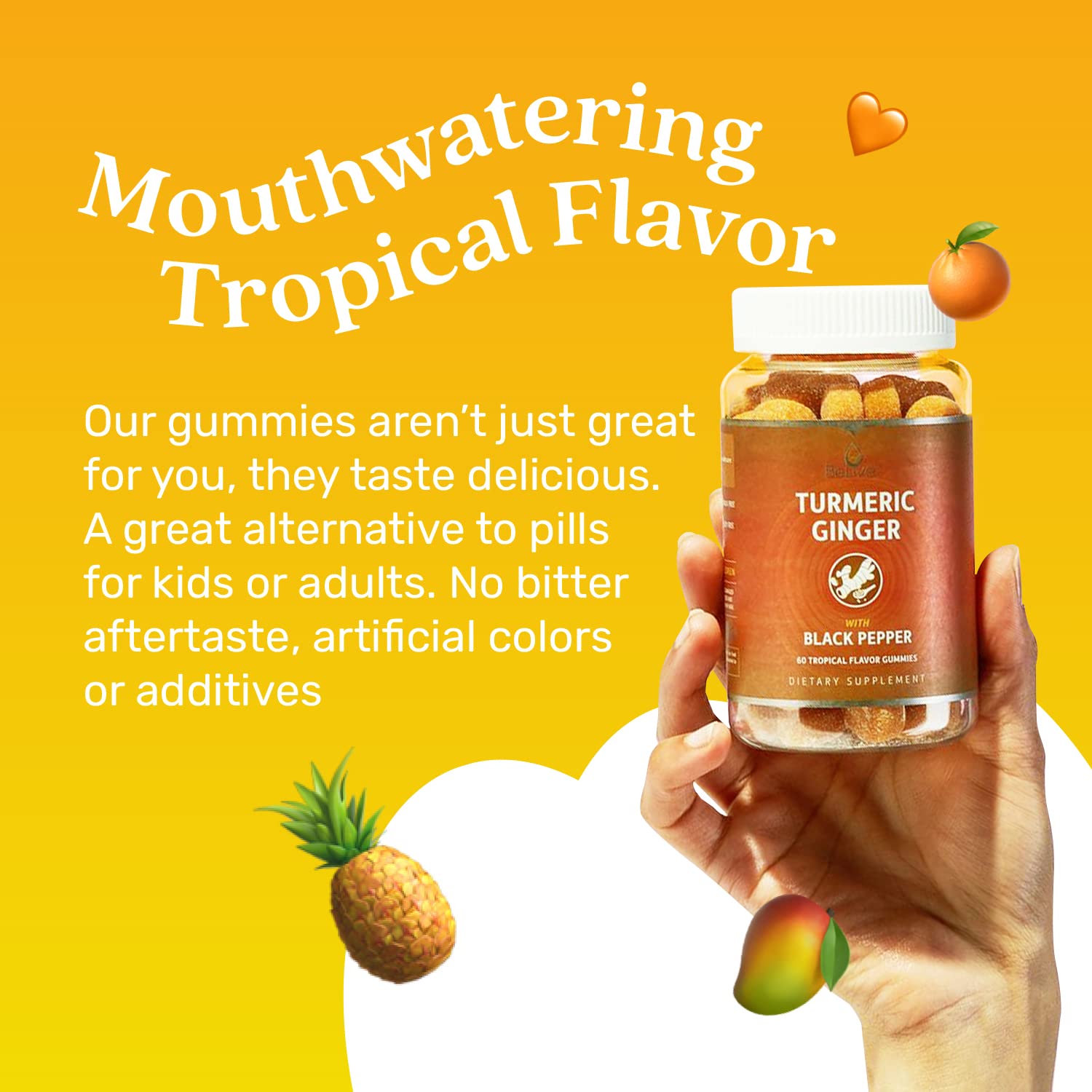 BeLive Turmeric Curcumin with Black Pepper & Ginger - Turmeric and Ginger Supplement BeLive Au supplements