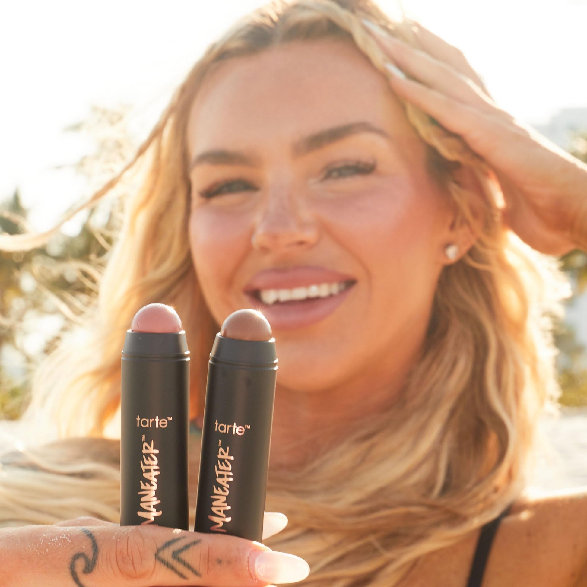 tarte maneater silk stick bronzer – Buildable Lightweight Cream Bronzer, Natural Matte Finish, Vegan & Cruelty-Free, full size, nocturnal tarte Au supplements