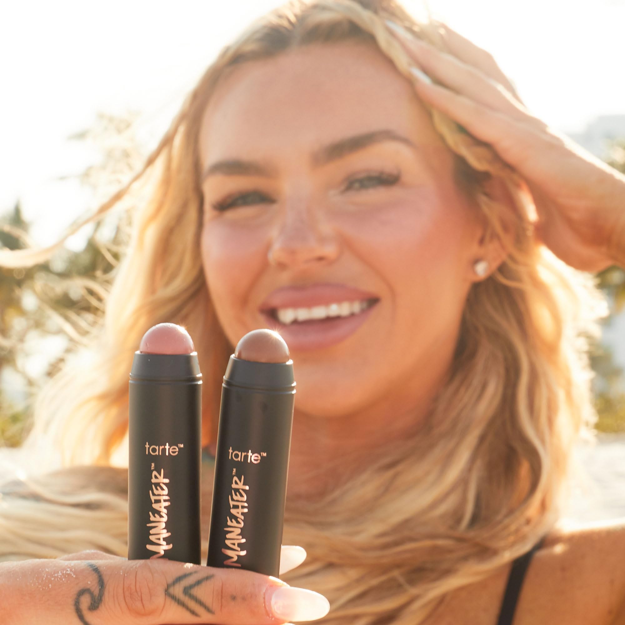 tarte maneater silk stick bronzer – Buildable Lightweight Cream Bronzer, Natural Matte Finish, Vegan & Cruelty-Free, full size, nocturnal tarte Au supplements