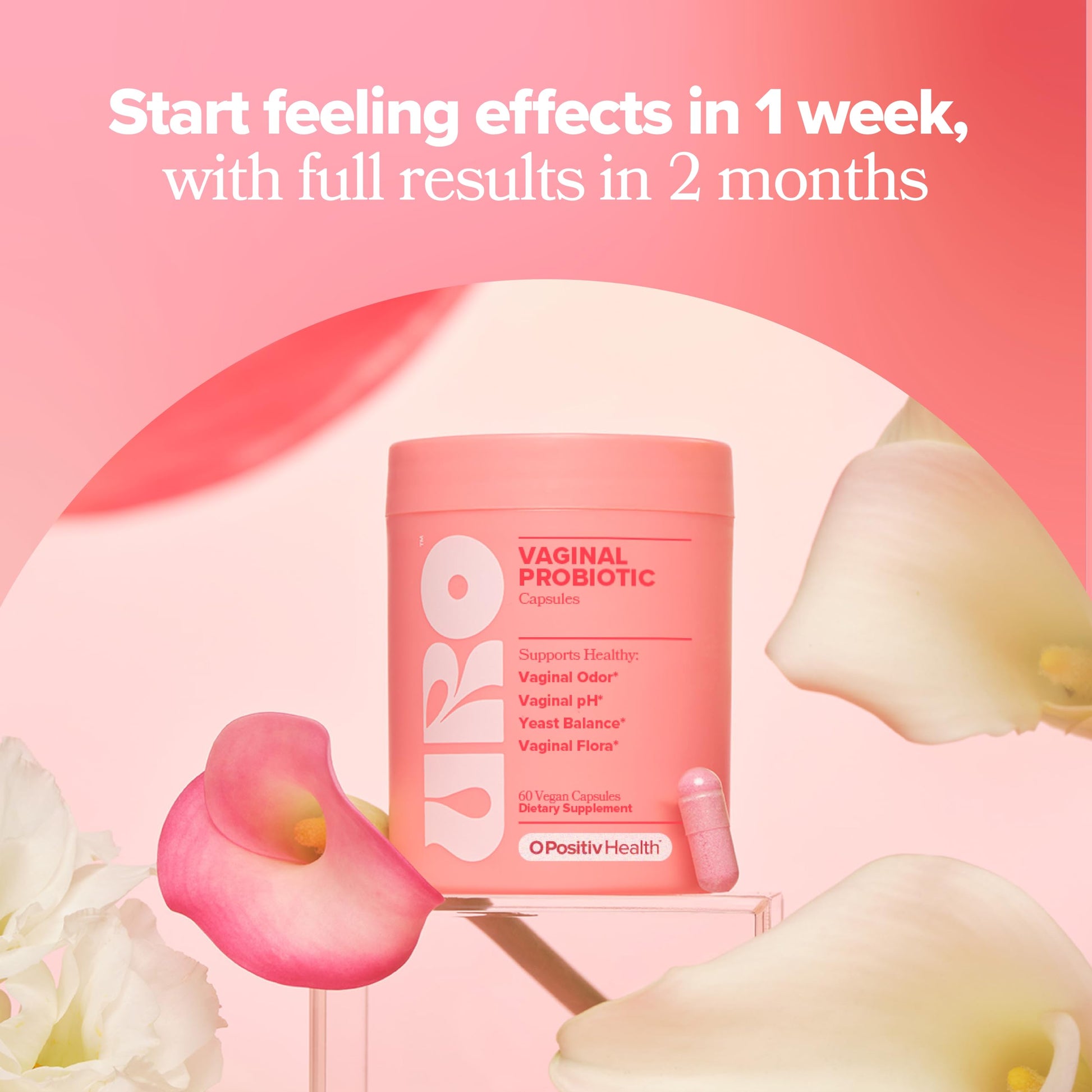 URO Vaginal Probiotics for Women pH Balance with Prebiotics & Lactobacillus Probiotic Blend O Positiv Au supplements