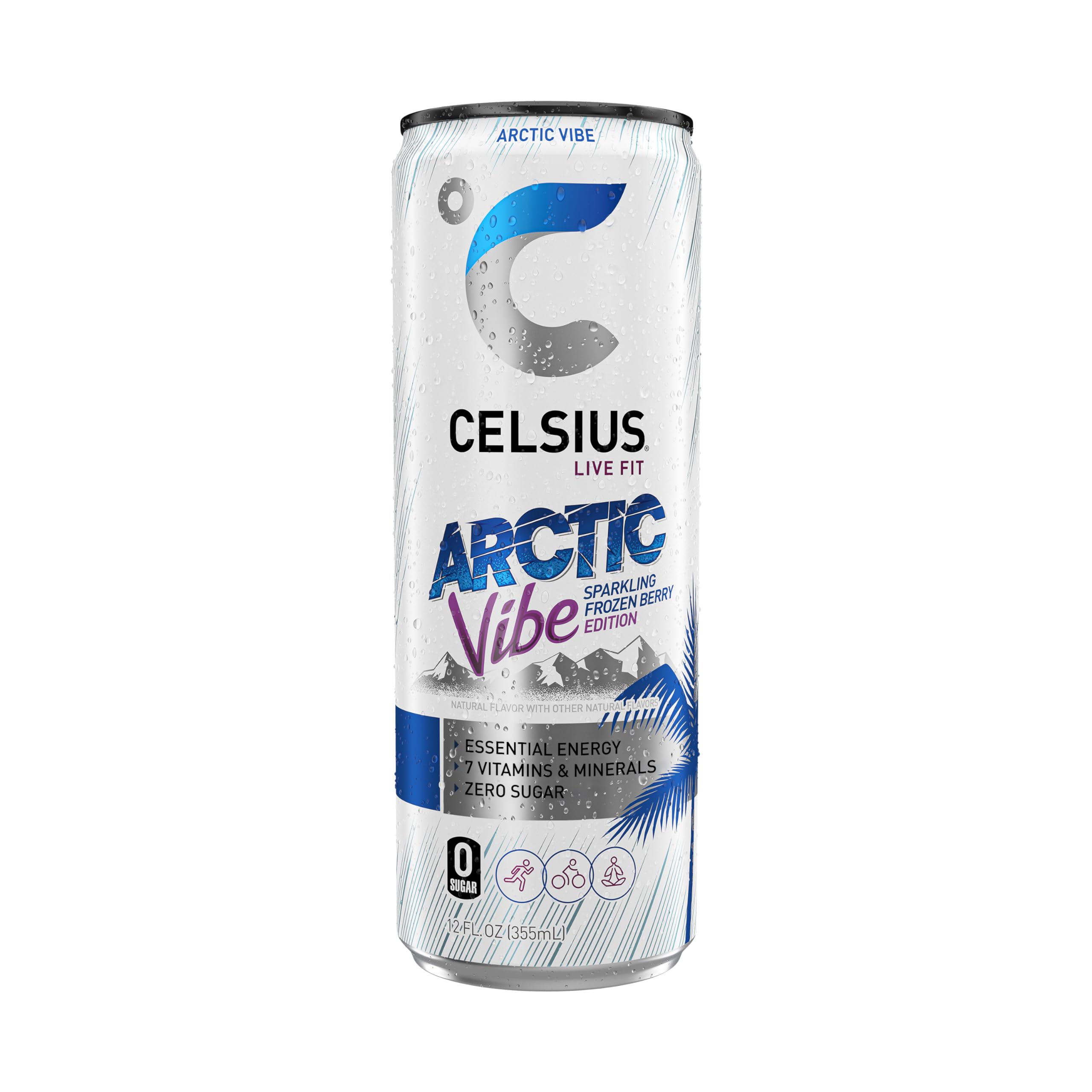 CELSIUS Arctic Vibe Sparkling Frozen Berry, Functional Essential Energy Drink, 12 Fl Oz CELSIUS Au supplements