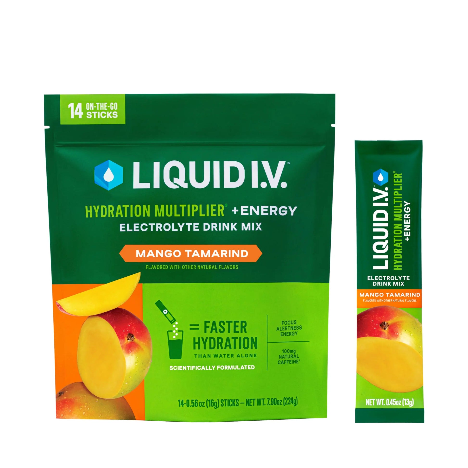 Liquid I.V.® Hydration Multiplier +Energy - Mango Tamarind | Electrolyte Powder Drink Mix | 1 Pack (14 Servings) Liquid I.V. Au supplements