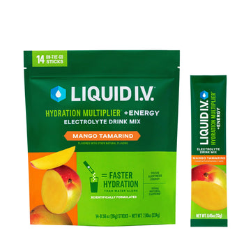 Liquid I.V.® Hydration Multiplier +Energy - Mango Tamarind | Electrolyte Powder Drink Mix | 1 Pack (14 Servings) Liquid I.V. Au supplements