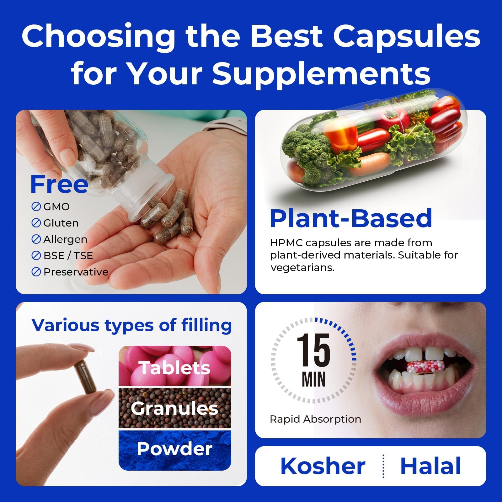 ATLEMISME Empty Vegan Capsules Size 0, 500-Count DIY Vegetable Capsules for Filling | Includes 2 Micro Lab Spoons ATLEMISME Au supplements