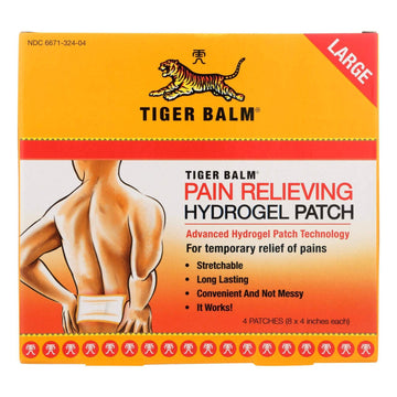 Tiger Balm Pain Relieving Patch Large, 4 Count (Pack of 6) Tiger Balm Au supplements