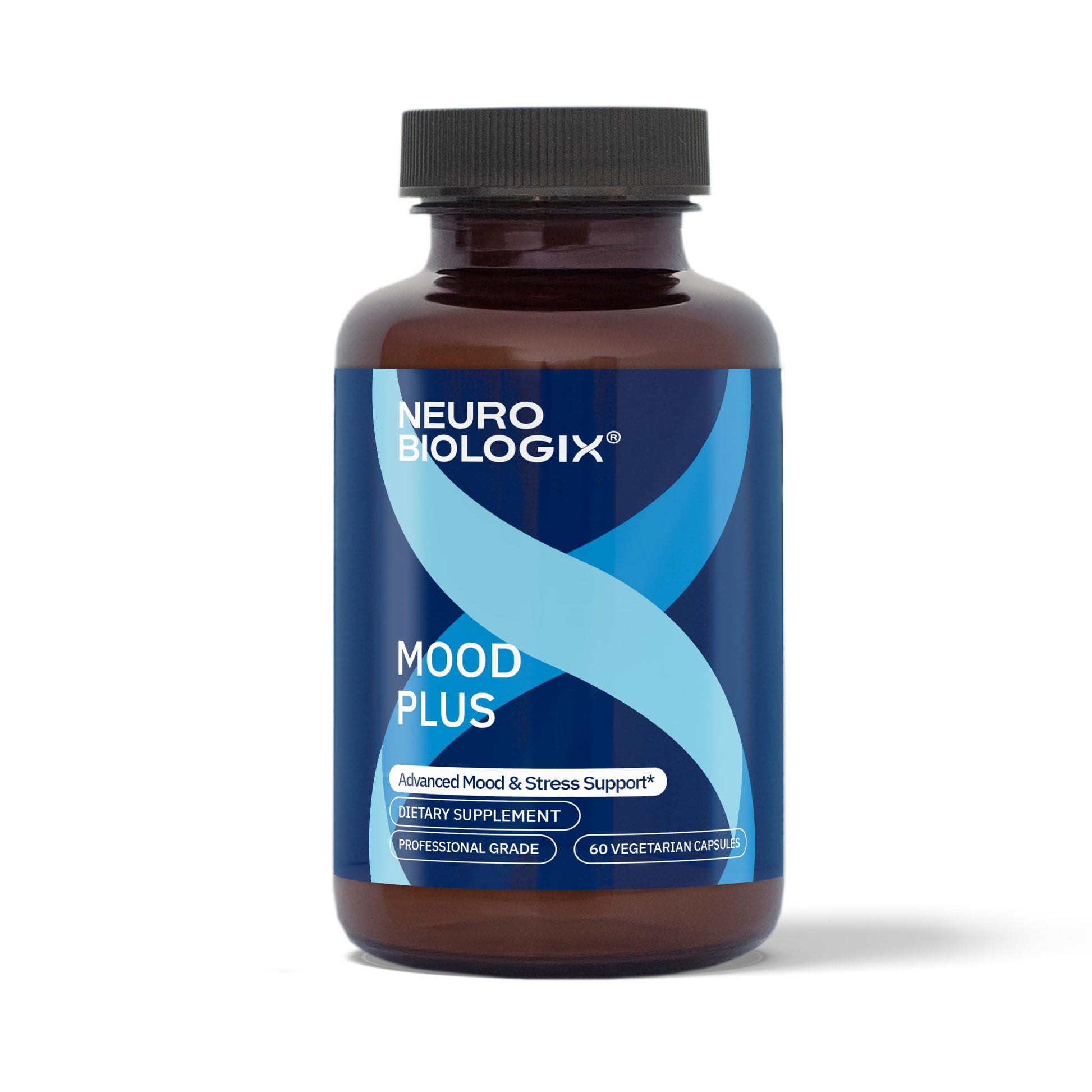 Neurobiologix Mood Plus for Men and Women, Mood & Stress Support Supplement with GABA, 5-HTP, Ashwagandha, Magnesium & Chamomile for Emotional Balance, Relaxation & Serotonin Support, 60 Capsules Neurobiologix Au supplements