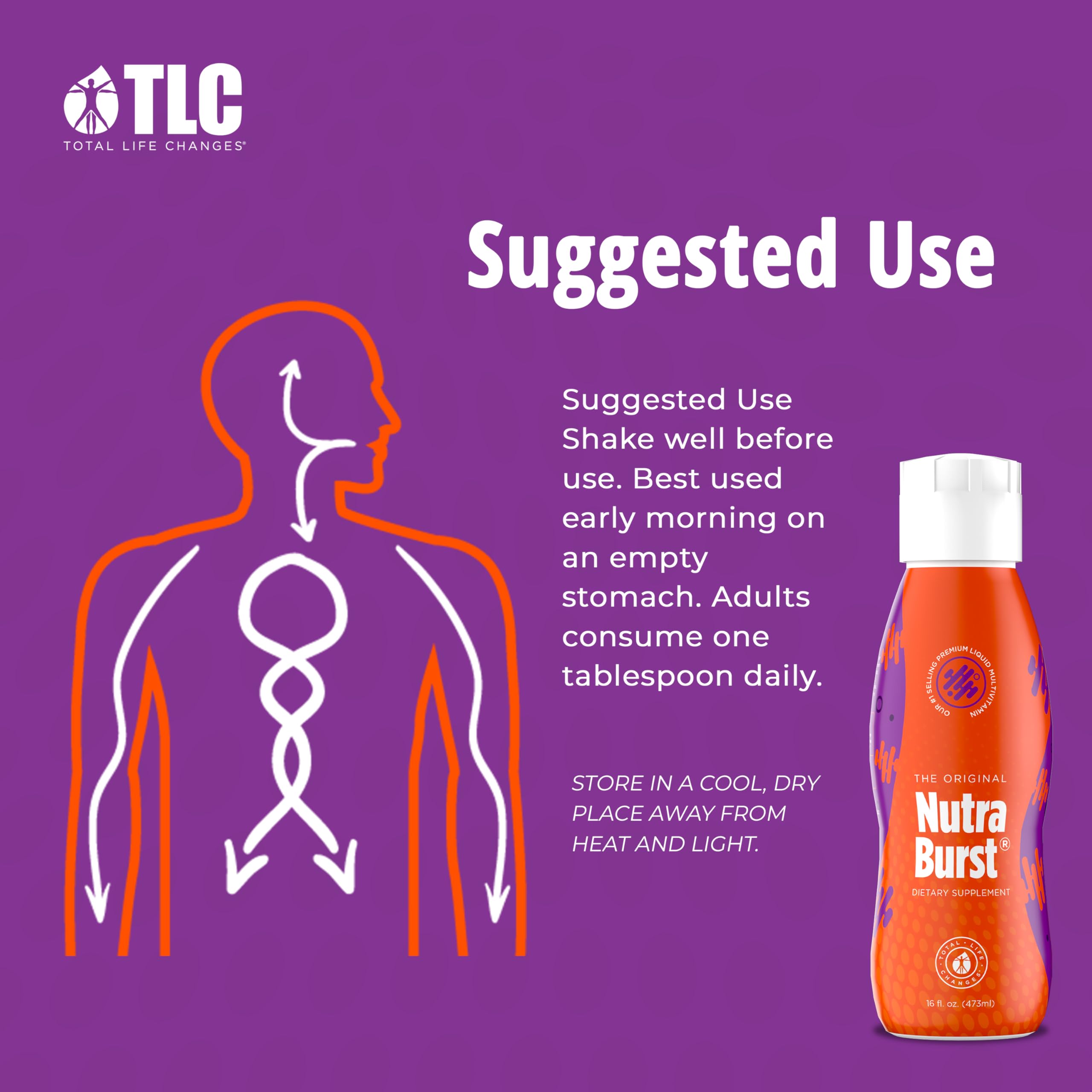 Total Life Changes NutraBurst - Liquid Multivitamin, Daily Nutritional Support, Packed with Essential Vitamins and Minerals, 16 fl. oz NUTRA BURST Au supplements