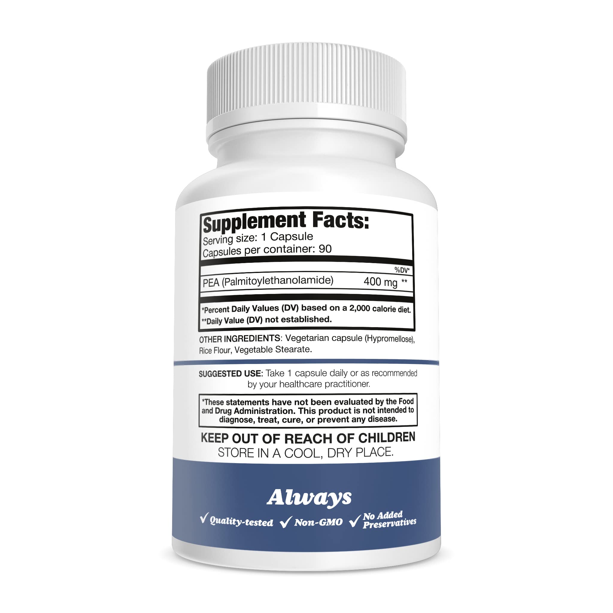 Pure Nootropics - Palmitoylethanolamide (Micronized Pea) 400 mg Capsules | 90 Veg Caps Value Pack | Supports Relief from Occasional Discomfort | Supports Immune System Pure Nootropics Au supplements