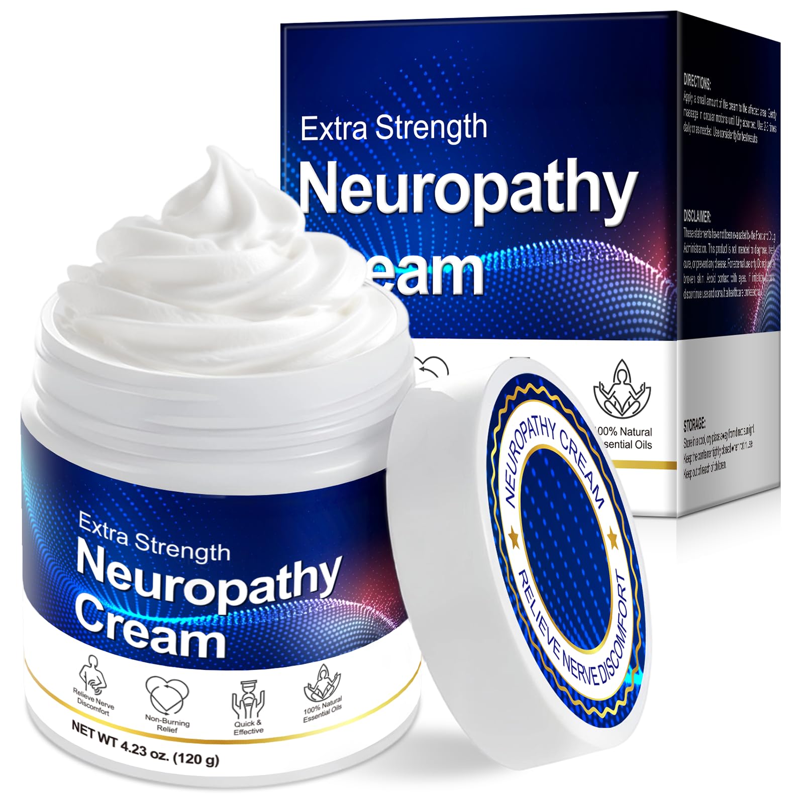Neuropathy Cream for Feet, Legs & Hands – Lightweight, Plant-Based Formula with Cooling Comfort, 120g CFXYHNOX Au supplements