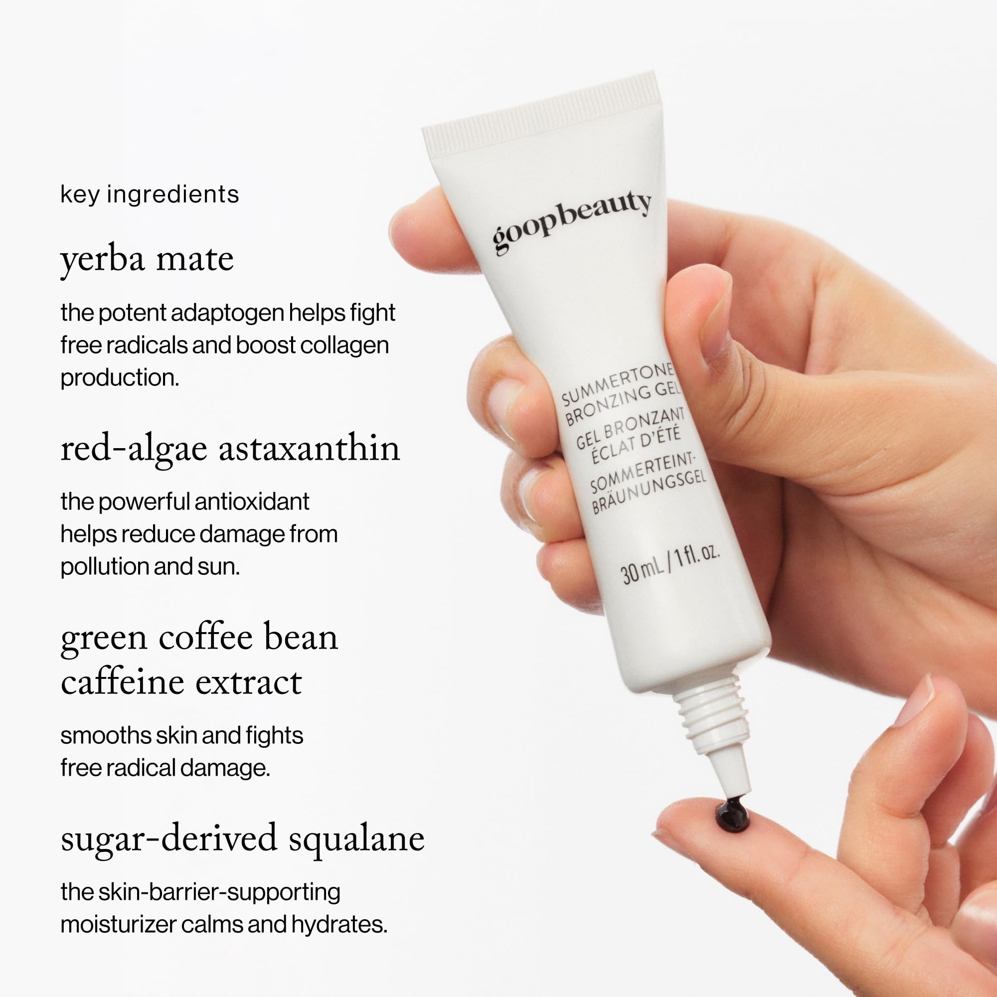 goop Beauty Summertone Bronzing Gel | Hydrating Skin Tint for a Sun-Kissed Glow | Vitamin E & Red Algae Astaxanthin | 1 fl oz goop Au supplements