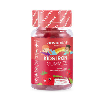Kids Iron Gummies – Iron Supplement for Kids – Energy & Immune System – Vegan novomins Au supplements