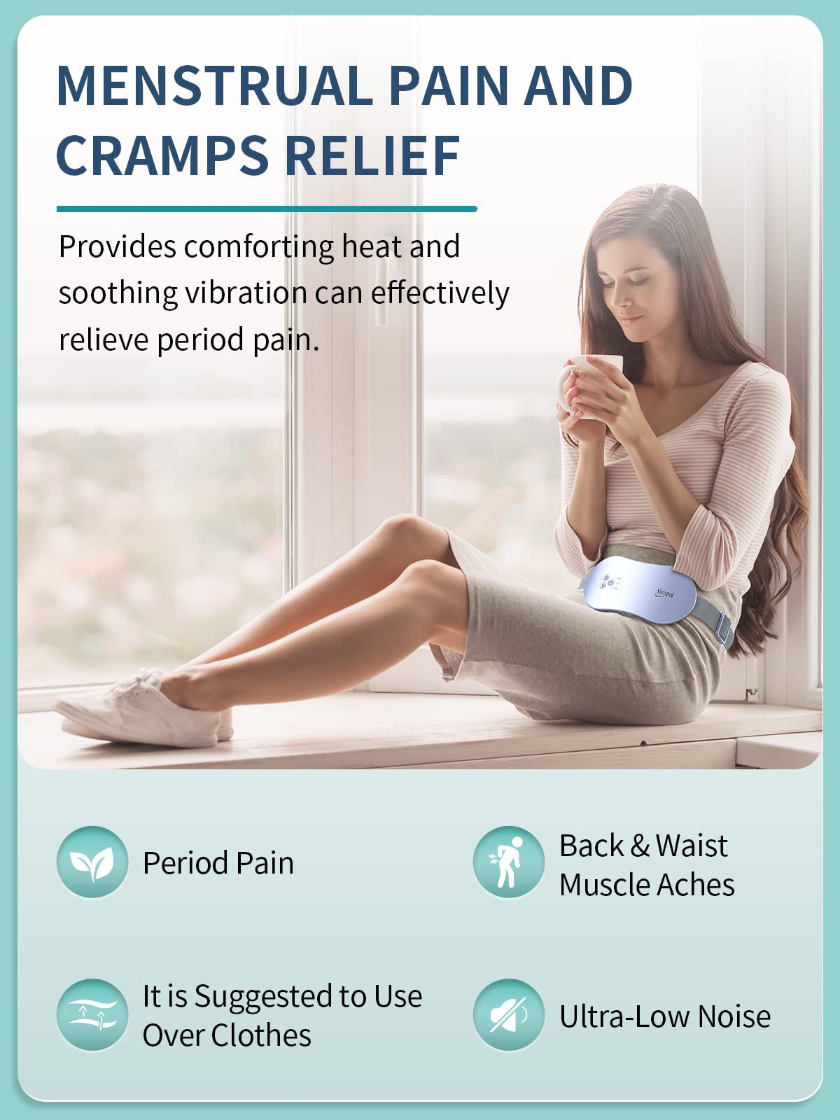 Slimpal Period Heating Pad for Cramps, FSA HSA Eligible Approved, Portable Heat Pad